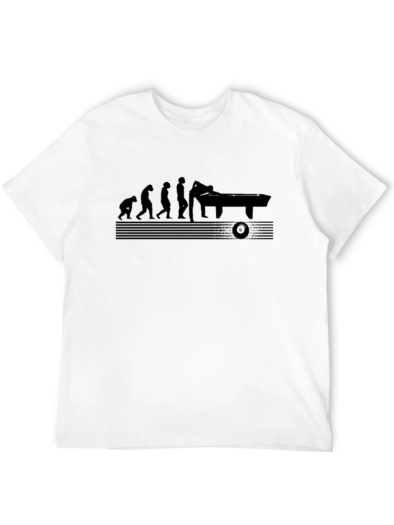 Black Pool Evolution T-Shirt - 8 Ball Graphic Tee view 12