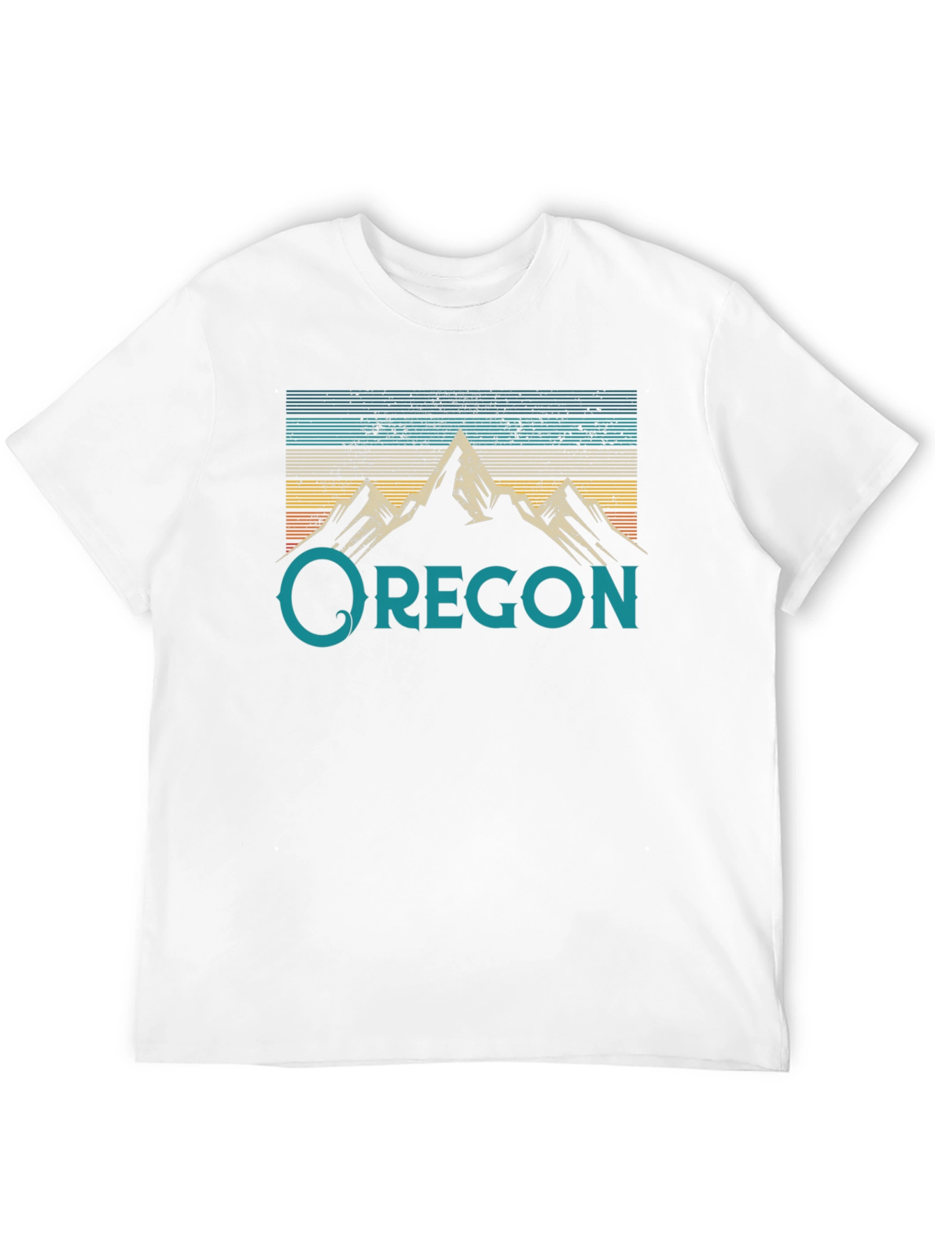 Black Oregon Mountain Graphic Tee - Retro Style view 12