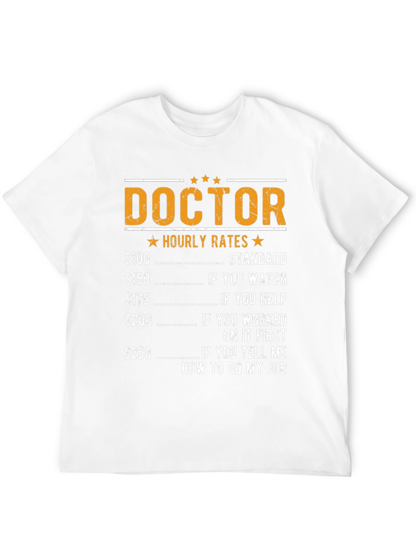 Black Doctor Hourly Rates Funny T-Shirt view 12