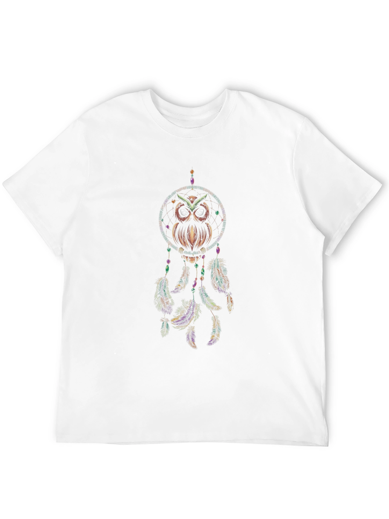 Black Owl Dreamcatcher Graphic T-Shirt - Black view 12