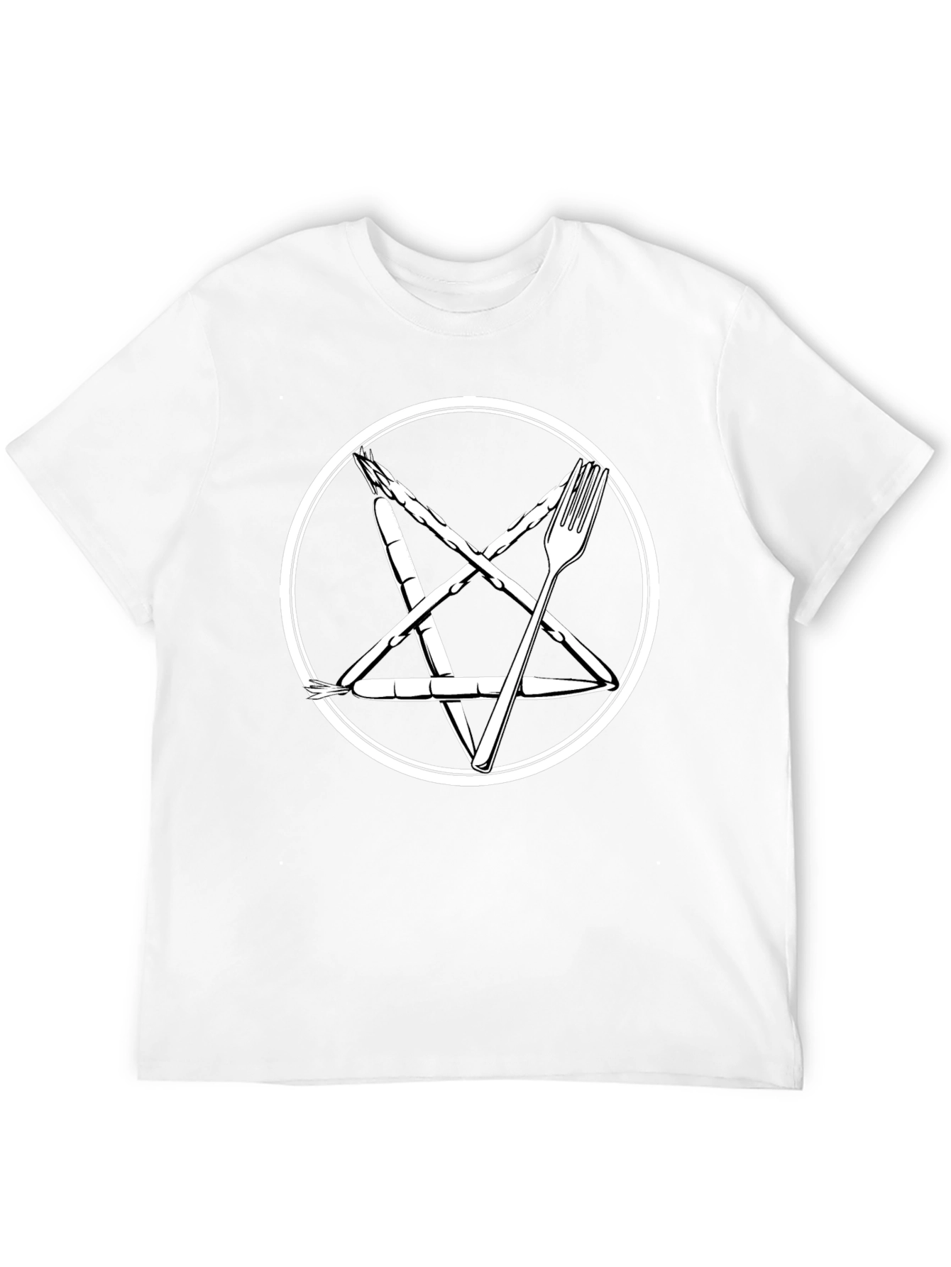 Black Culinary Pentagram T-Shirt - Black view 12