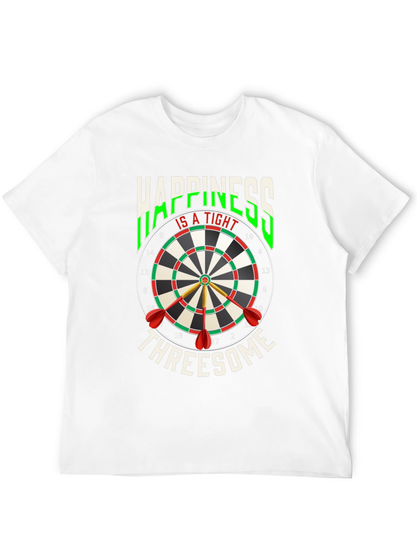 Black Happiness Is A Tight Threesome Dart T-Shirt view 12