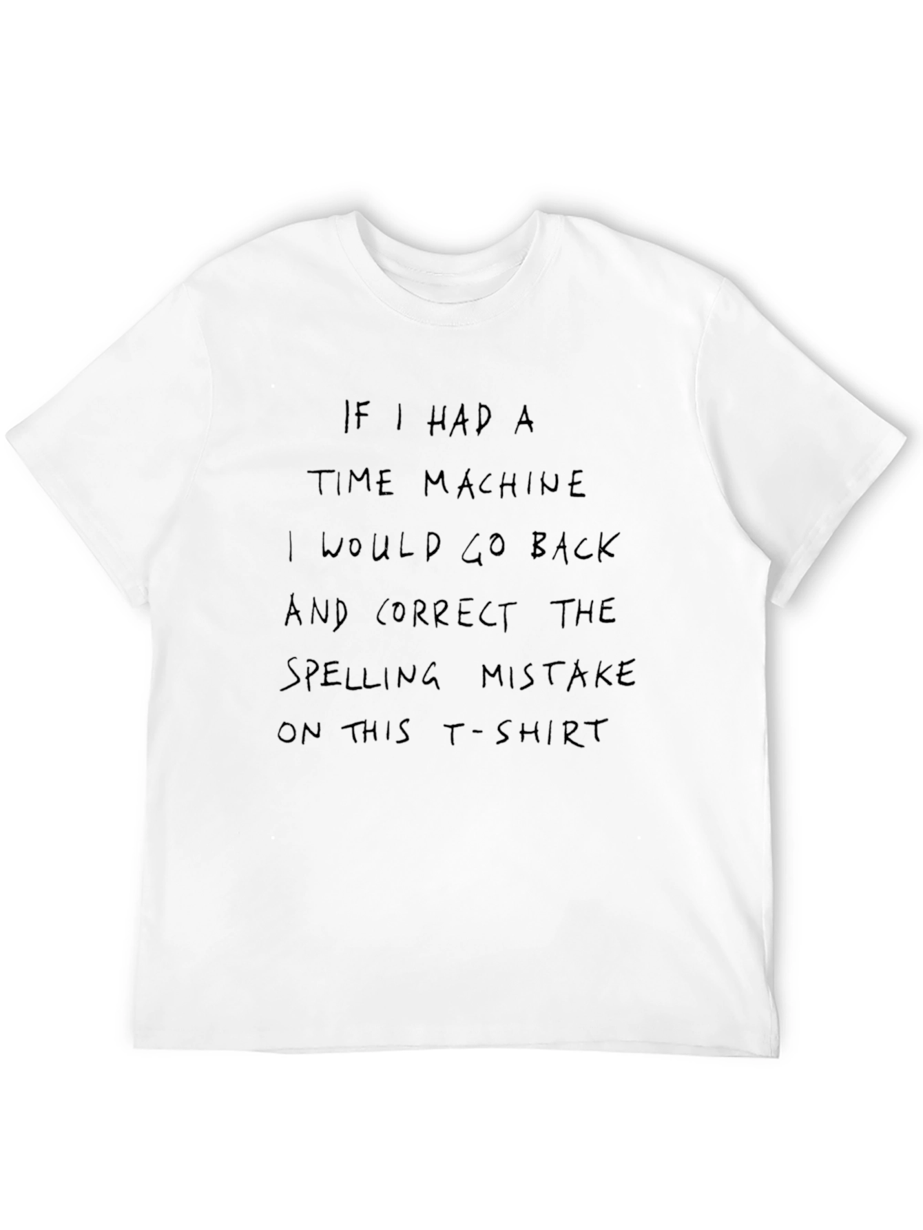 Black Humorous Time Travel T-Shirt - Spelling Mistake view 12