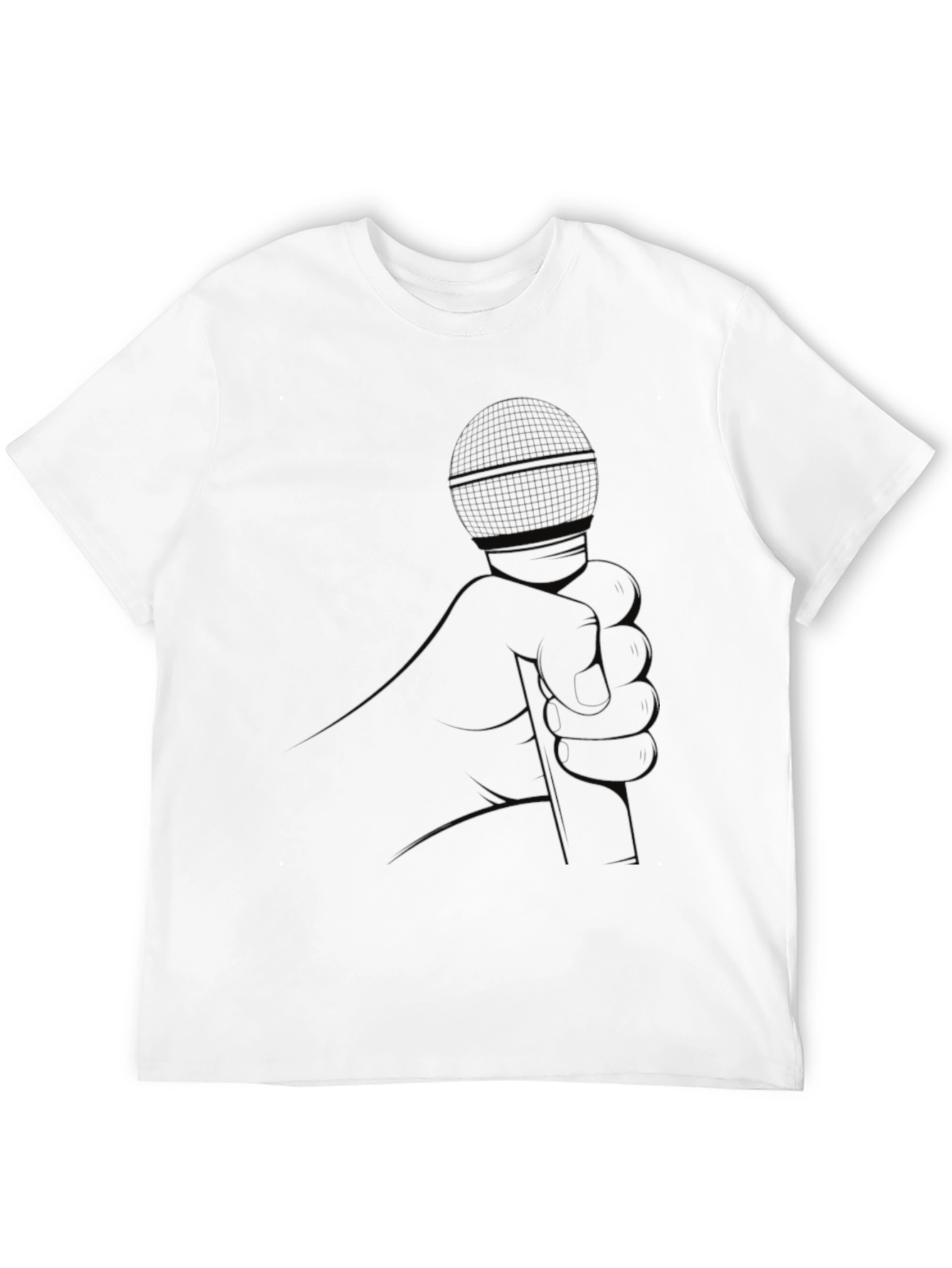 Black Black Microphone Graphic Tee - Stylish Menswear view 12