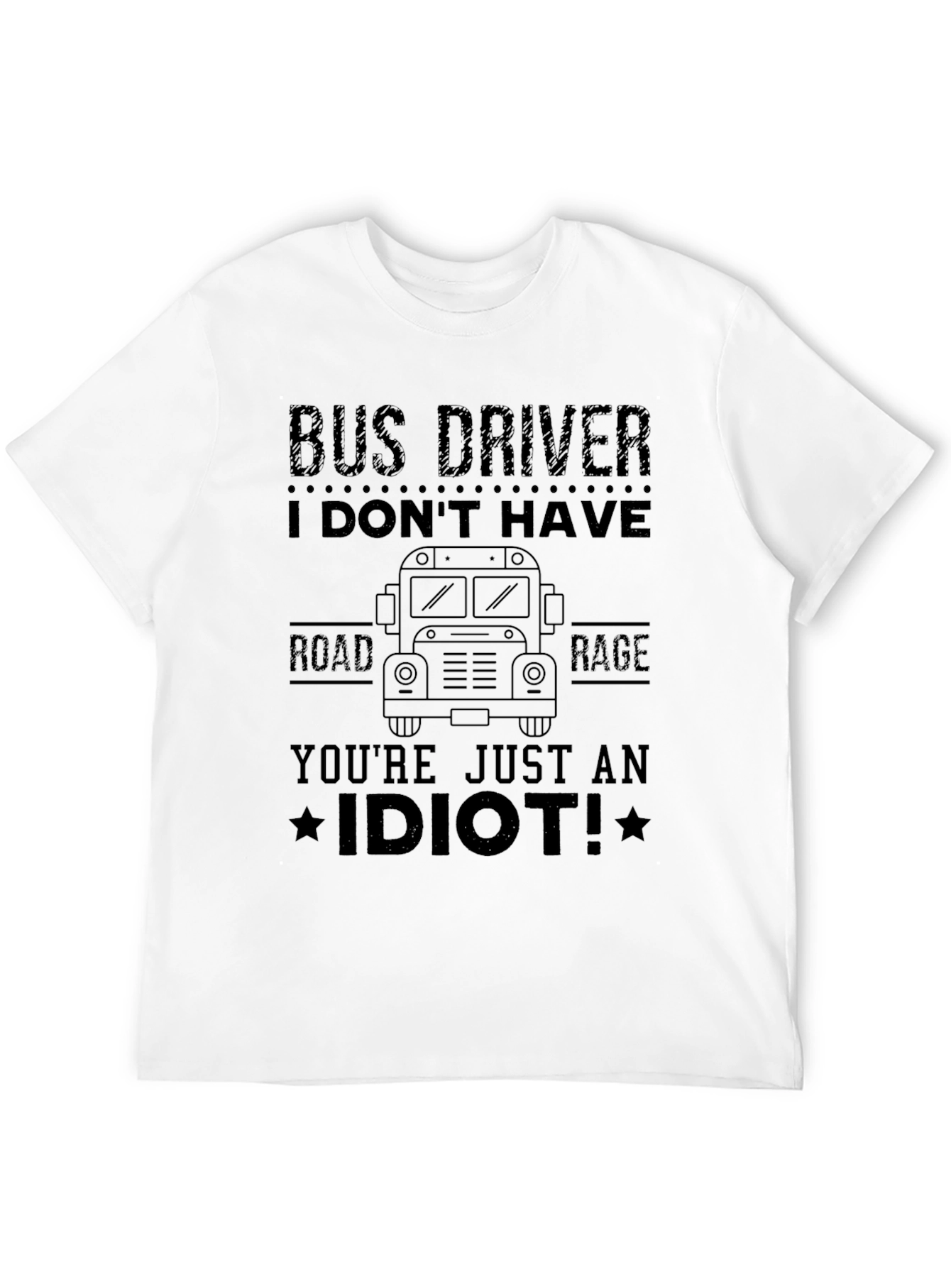 Black Bus Driver Road Rage Graphic Tee view 12