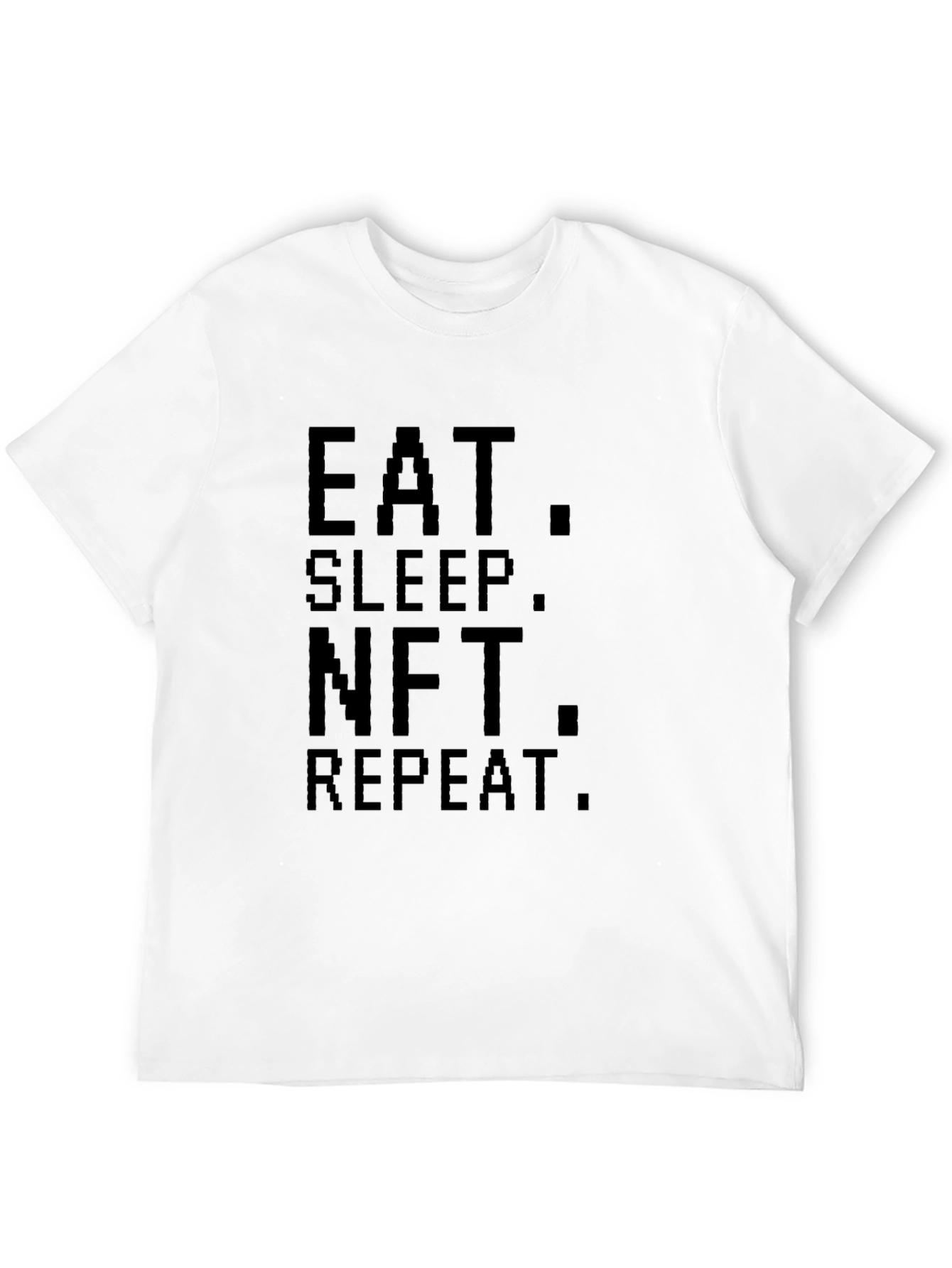 Black Eat Sleep NFT Repeat T-Shirt view 12