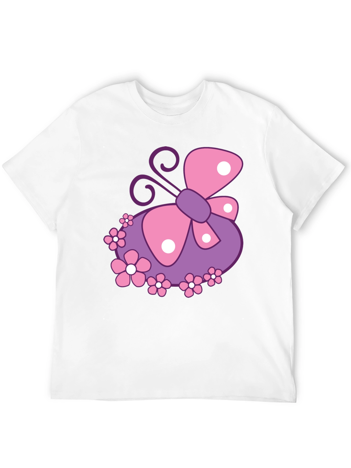 Black Butterfly & Flowers Graphic Black T-Shirt view 12