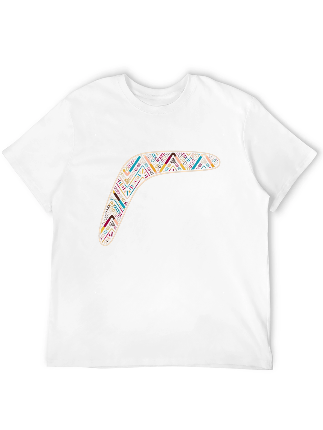 Black Boomerang Graphic Tee - Stylish Tribal Design view 12