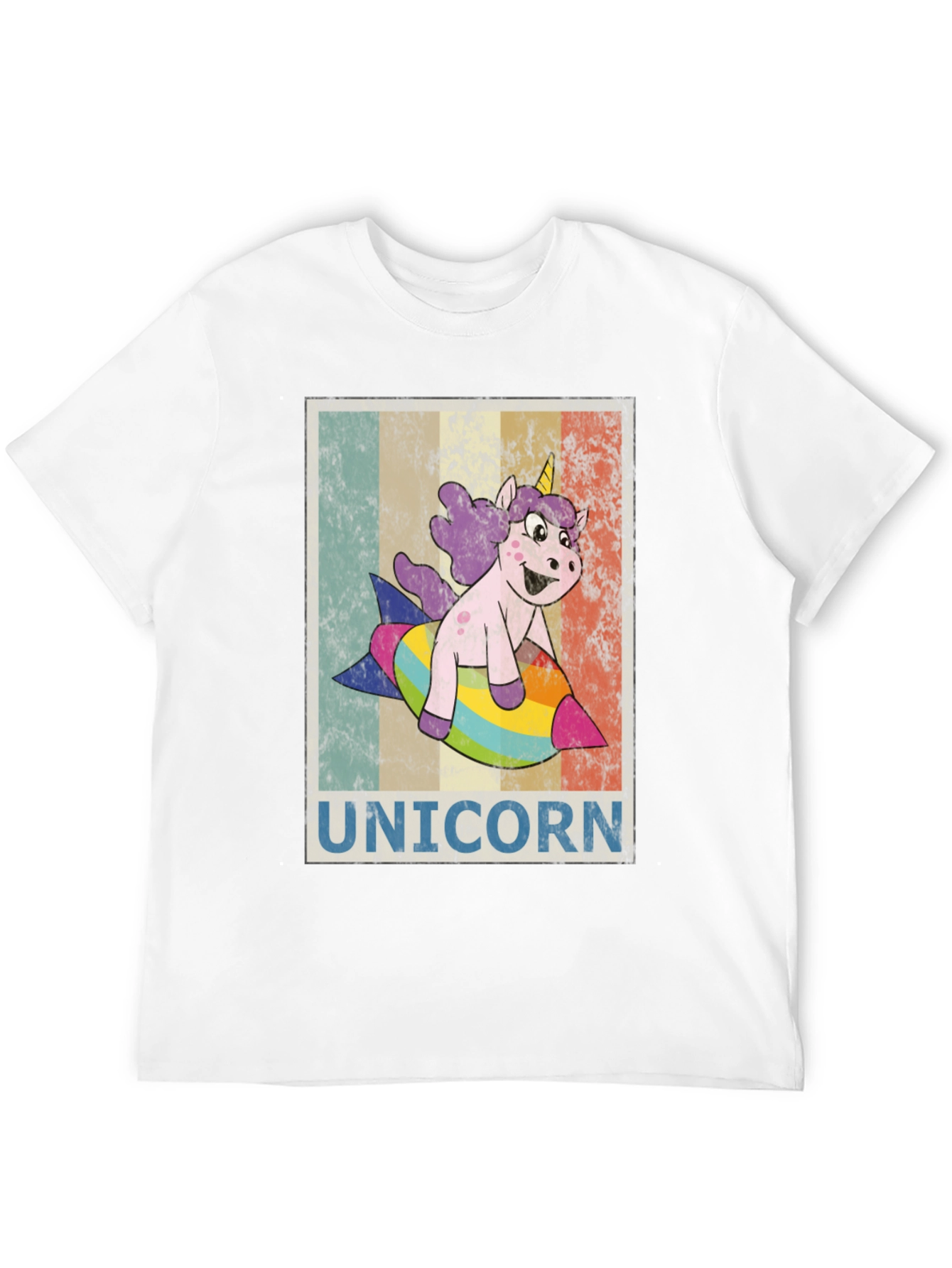 Black Unicorn Rocket Ride Graphic Tee - Fun & Unique! view 12