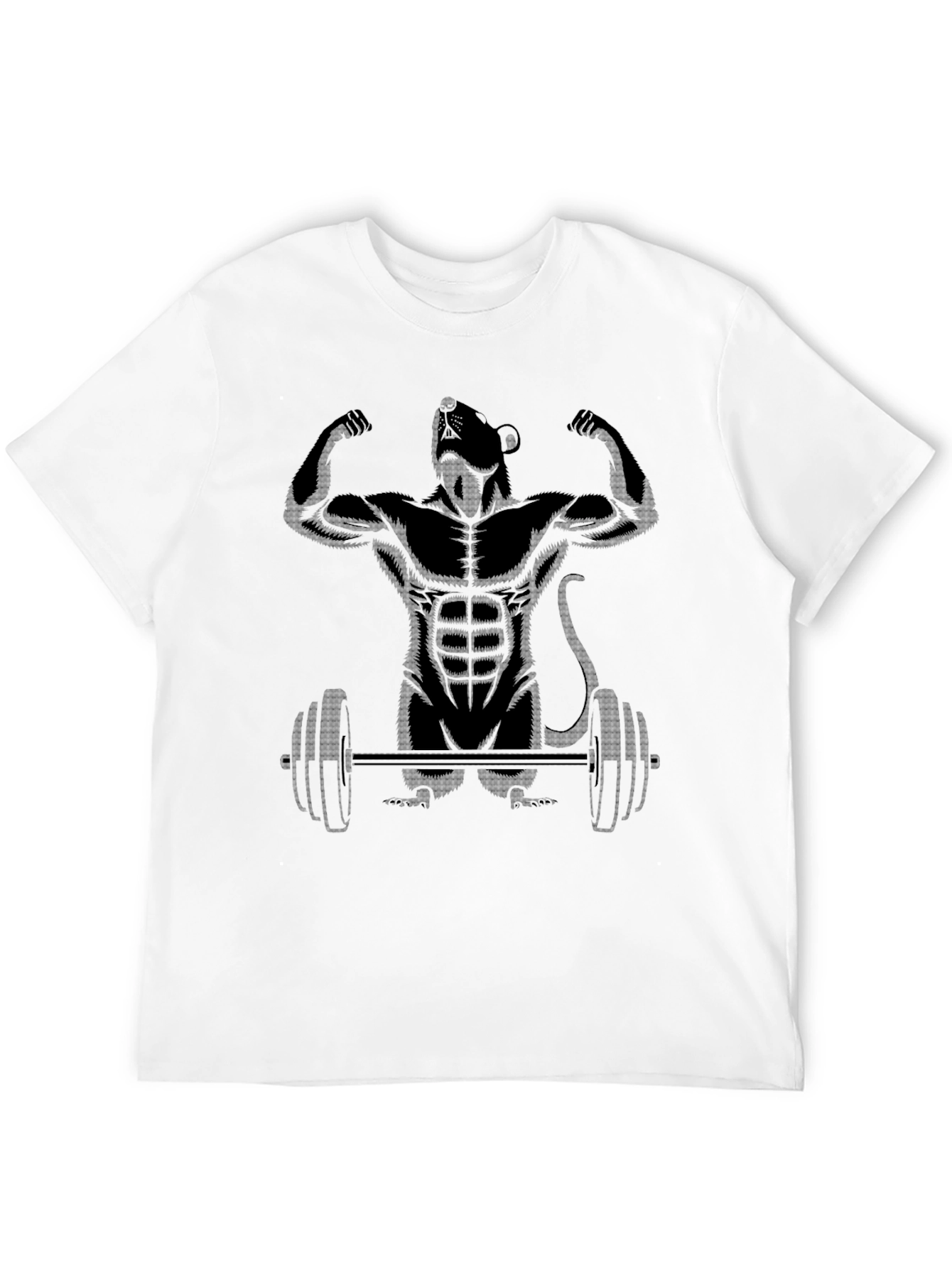 Black Rat Bodybuilding Black T-Shirt Gym Humor view 12