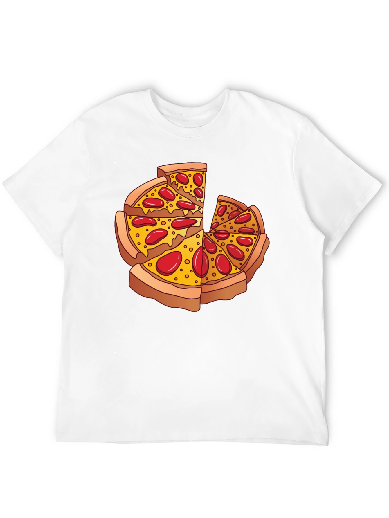 Black Pizza Slice Graphic Black T-Shirt view 12