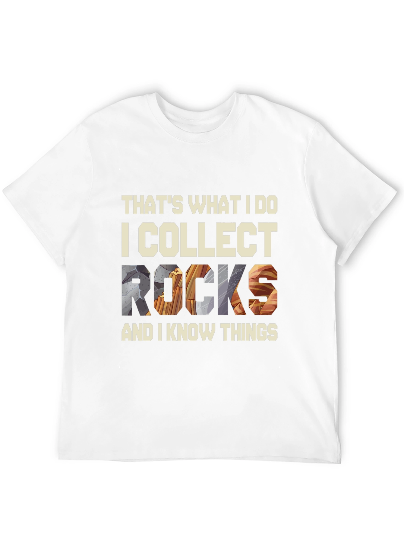 Black I Collect Rocks T-Shirt: Geologist Humor Tee view 12