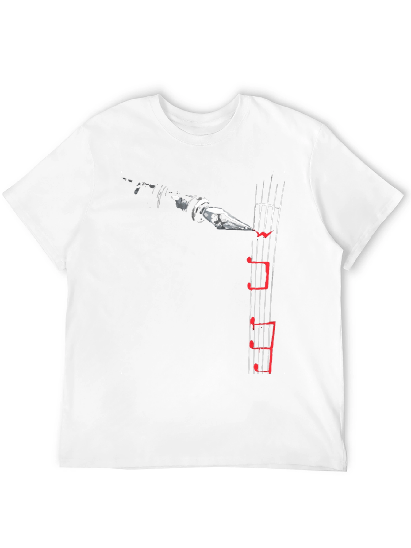 Black Musical Clarinet T-Shirt - Black, Music Lover's Tee view 12