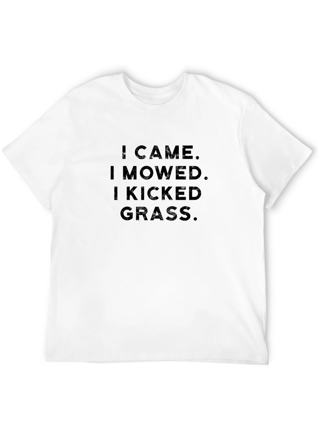 Black I Came. I Mowed. I Kicked Grass. Black Graphic T-Shirt view 12
