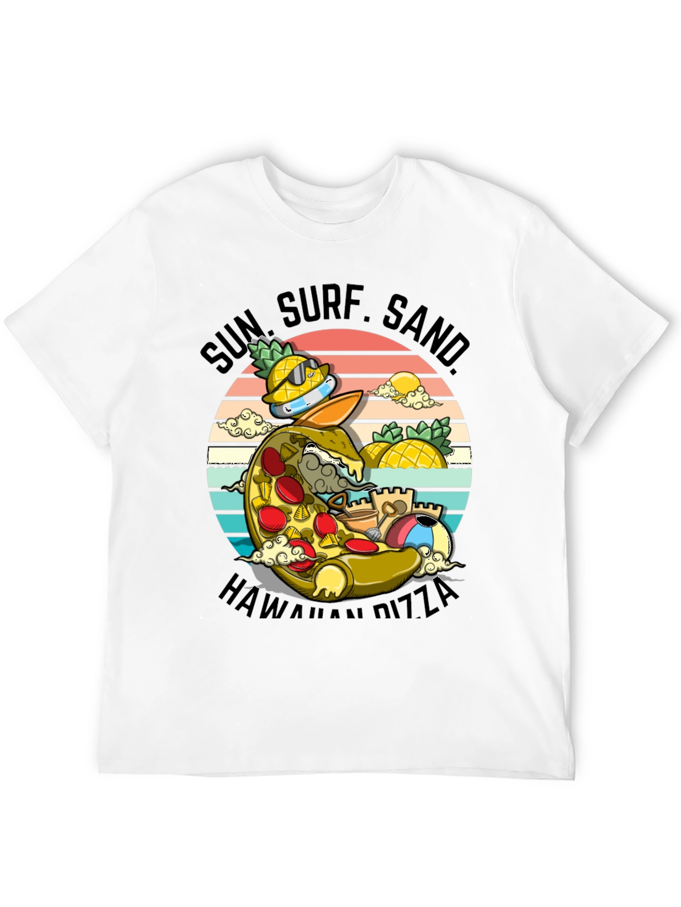 Sun Surf Sand Hawaiian Pizza T-Shirt - 12