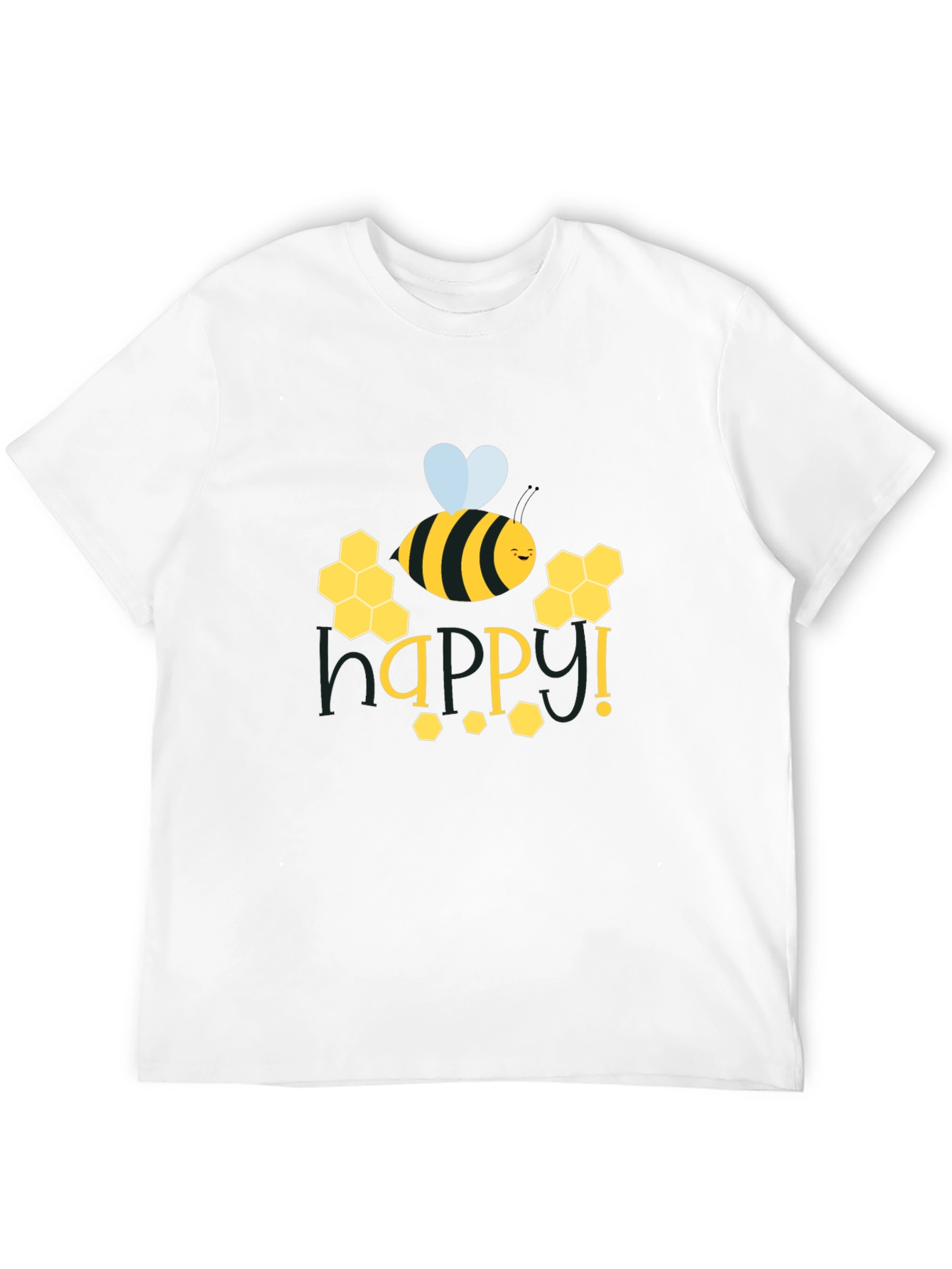 Black Happy Bee Graphic Tee - Black view 12