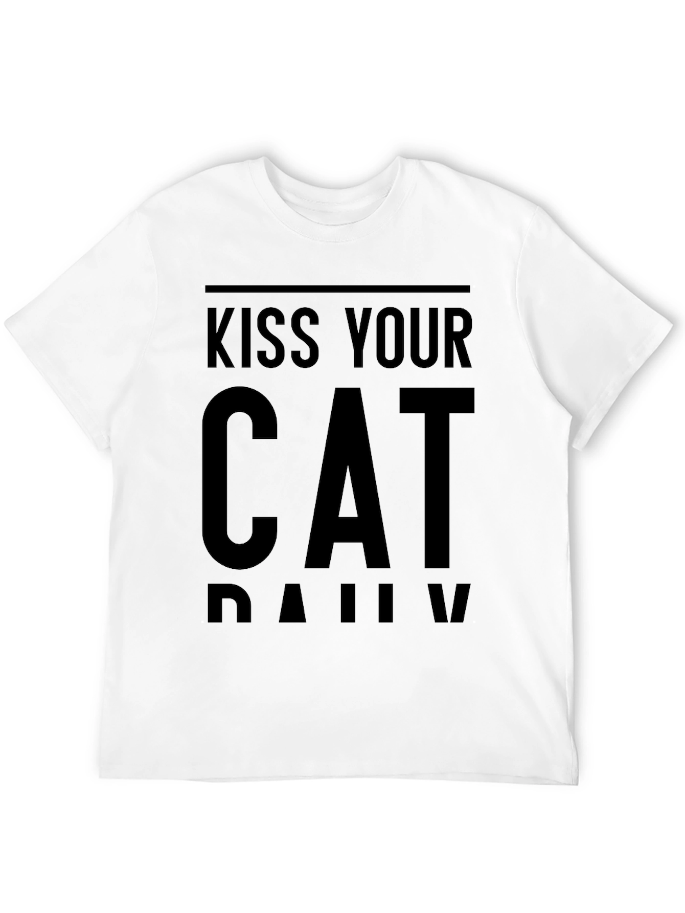Black Kiss Your Cat Daily Black T-Shirt view 12