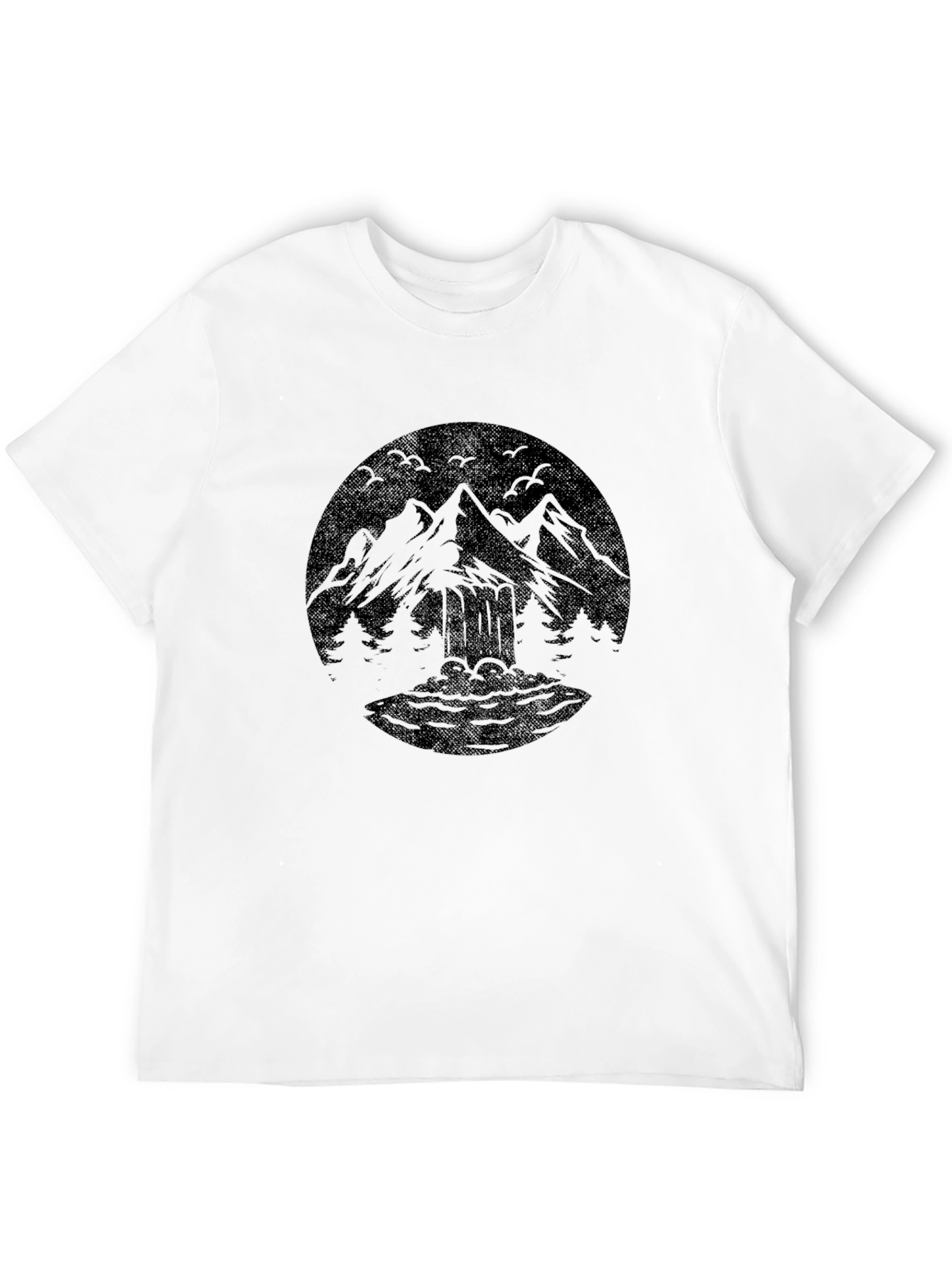Black Mountain Graphic Black Crew Neck T-Shirt view 12