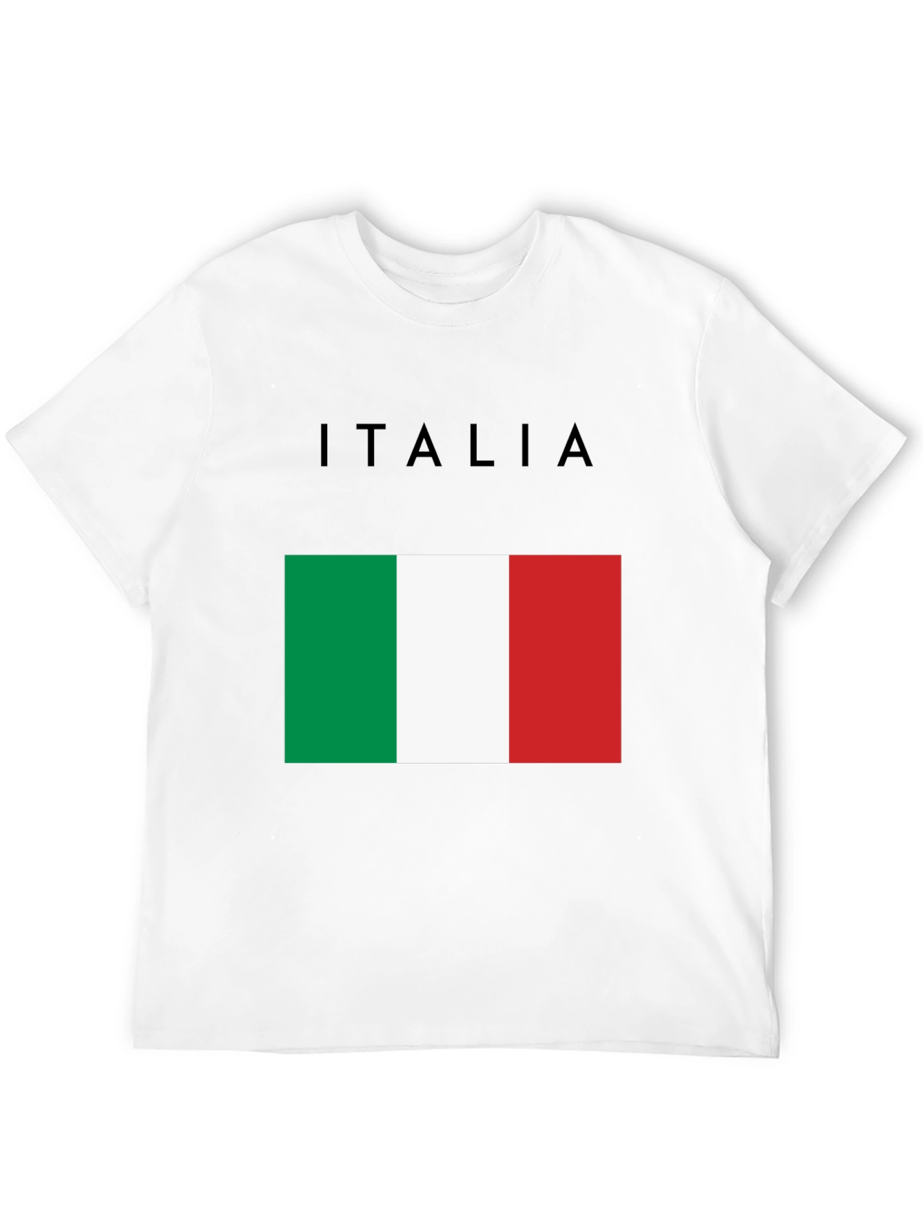 Black Italy Flag Graphic T-Shirt - Black Casual Tee view 12