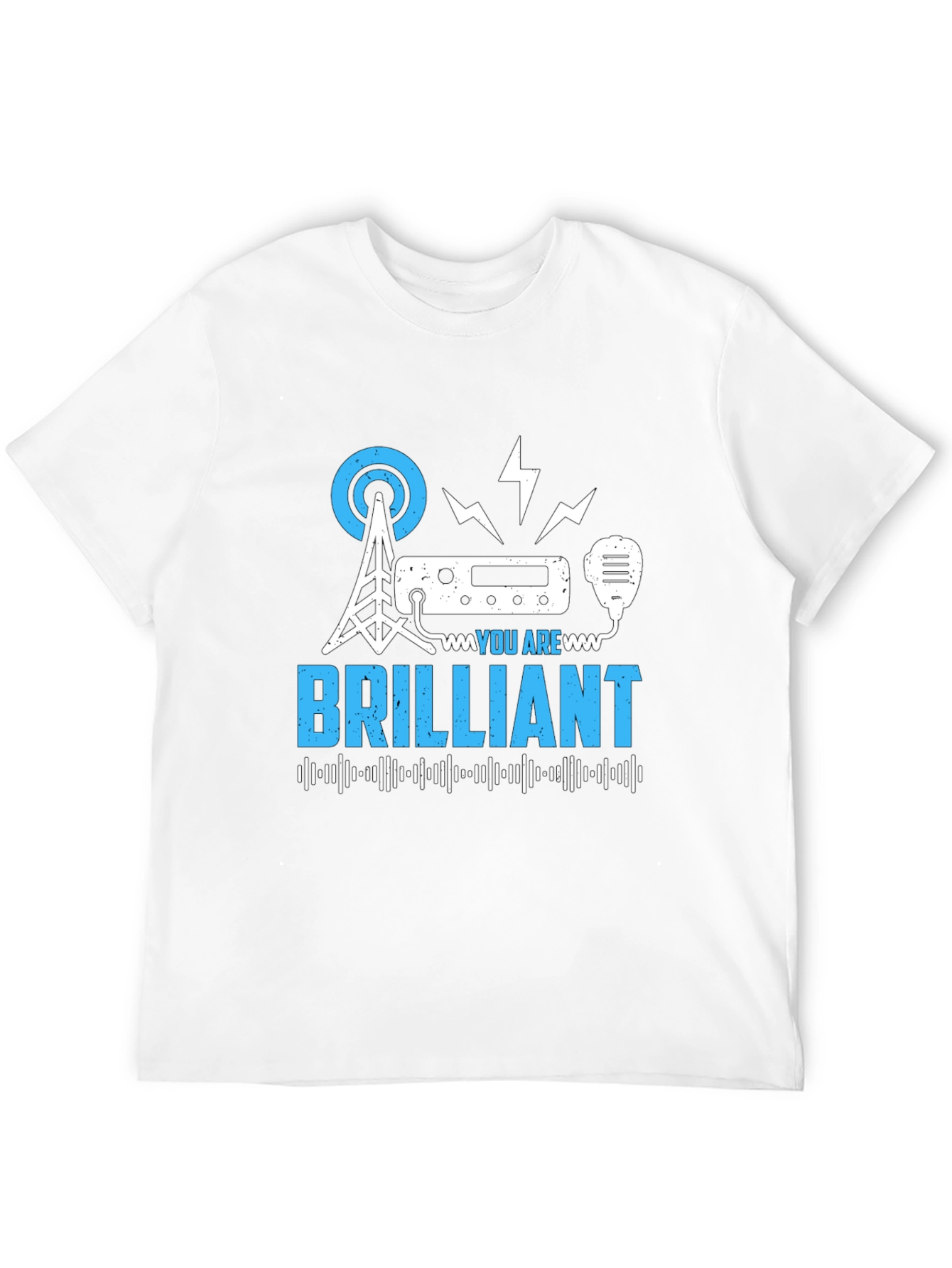Black Brilliant Ham Radio T-Shirt - Operator Design view 12