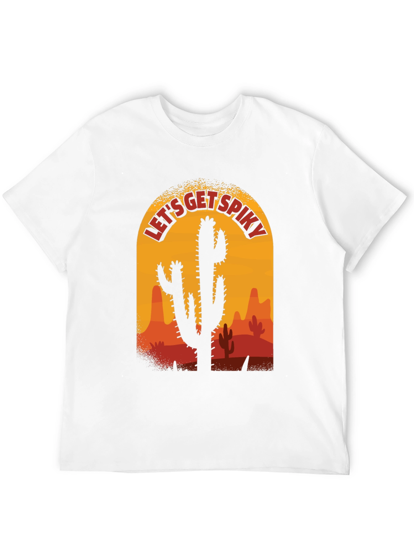 Black Let's Get Spiky Cactus T-Shirt view 12