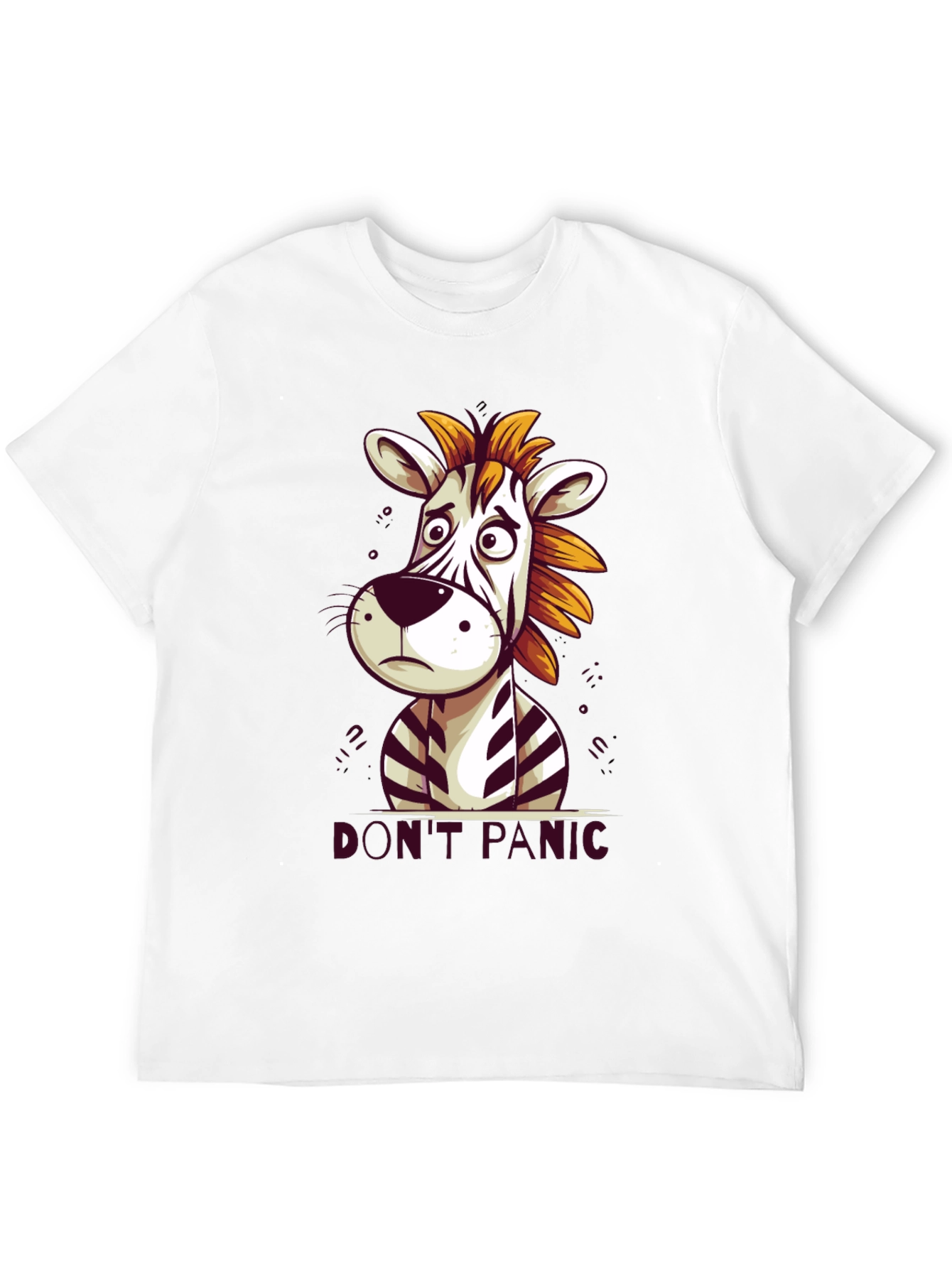 Black Don't Panic Zebra Graphic Tee view 12