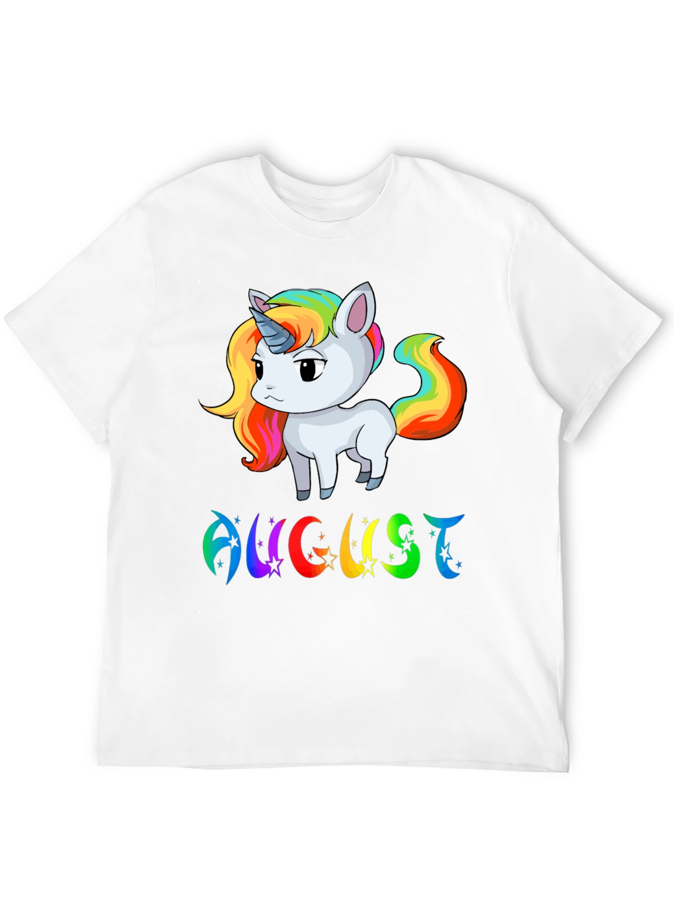 Black August Unicorn Birthday T-Shirt view 12