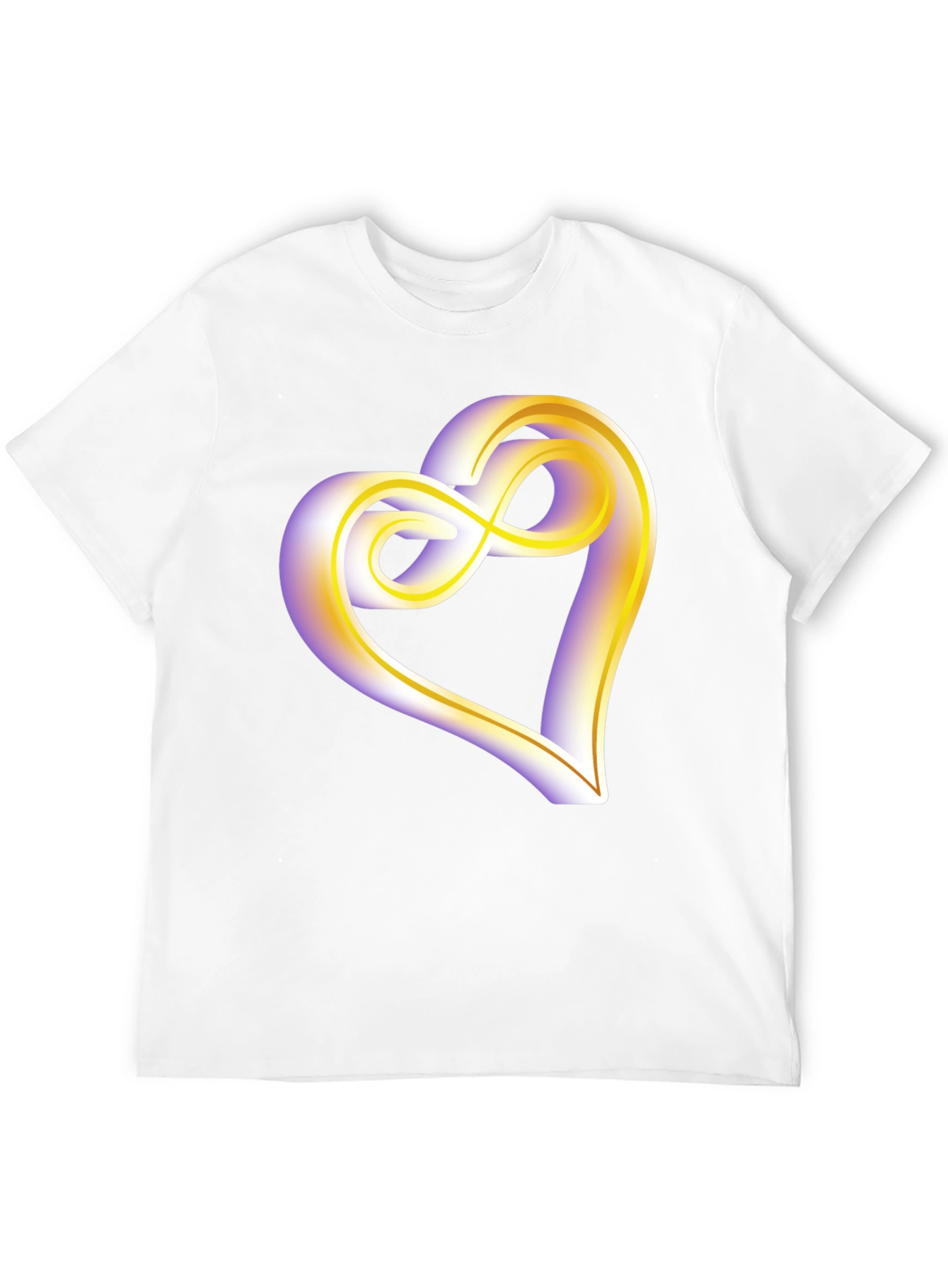 Black Heart Infinity Symbol Graphic Tee - Soft Black Cotton view 12