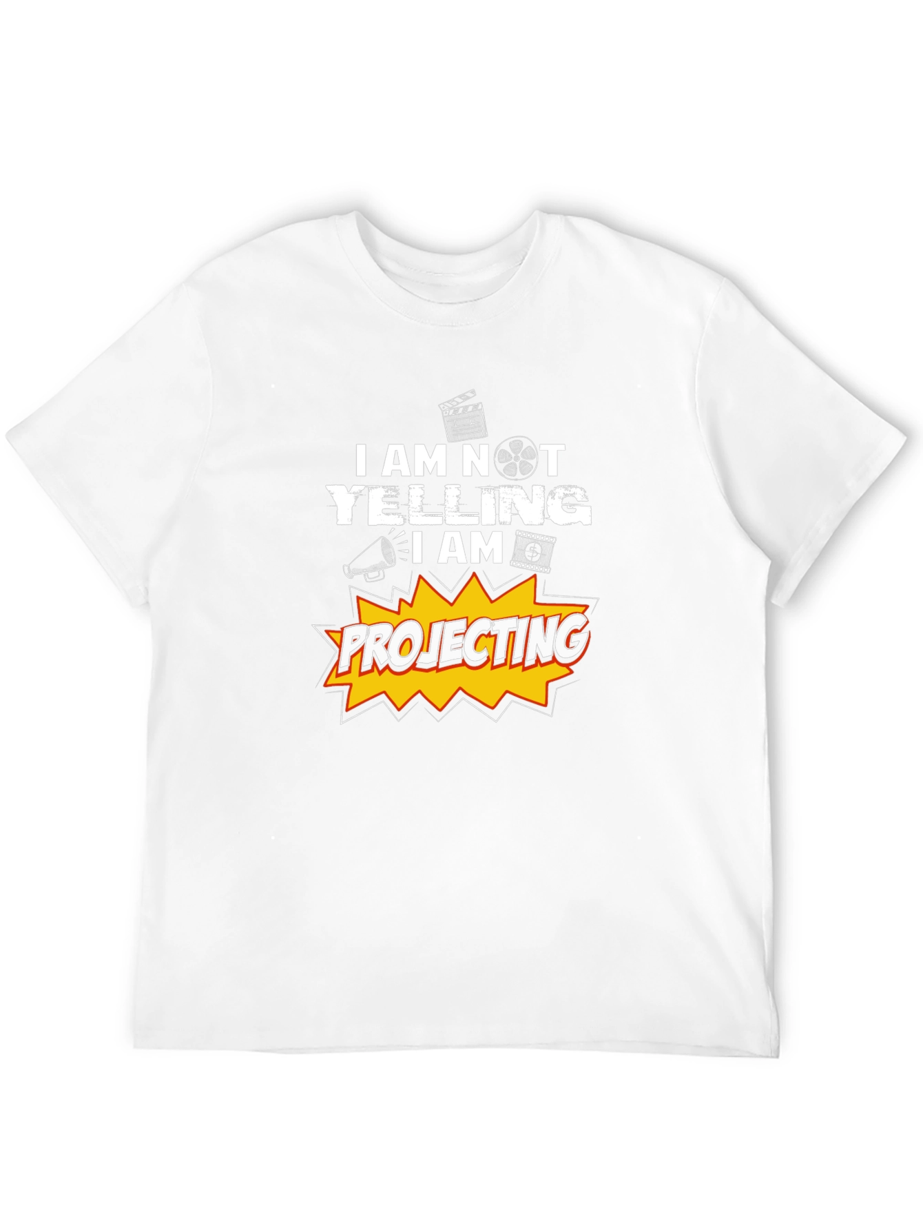 Black I am not yelling I am projecting T-Shirt view 12