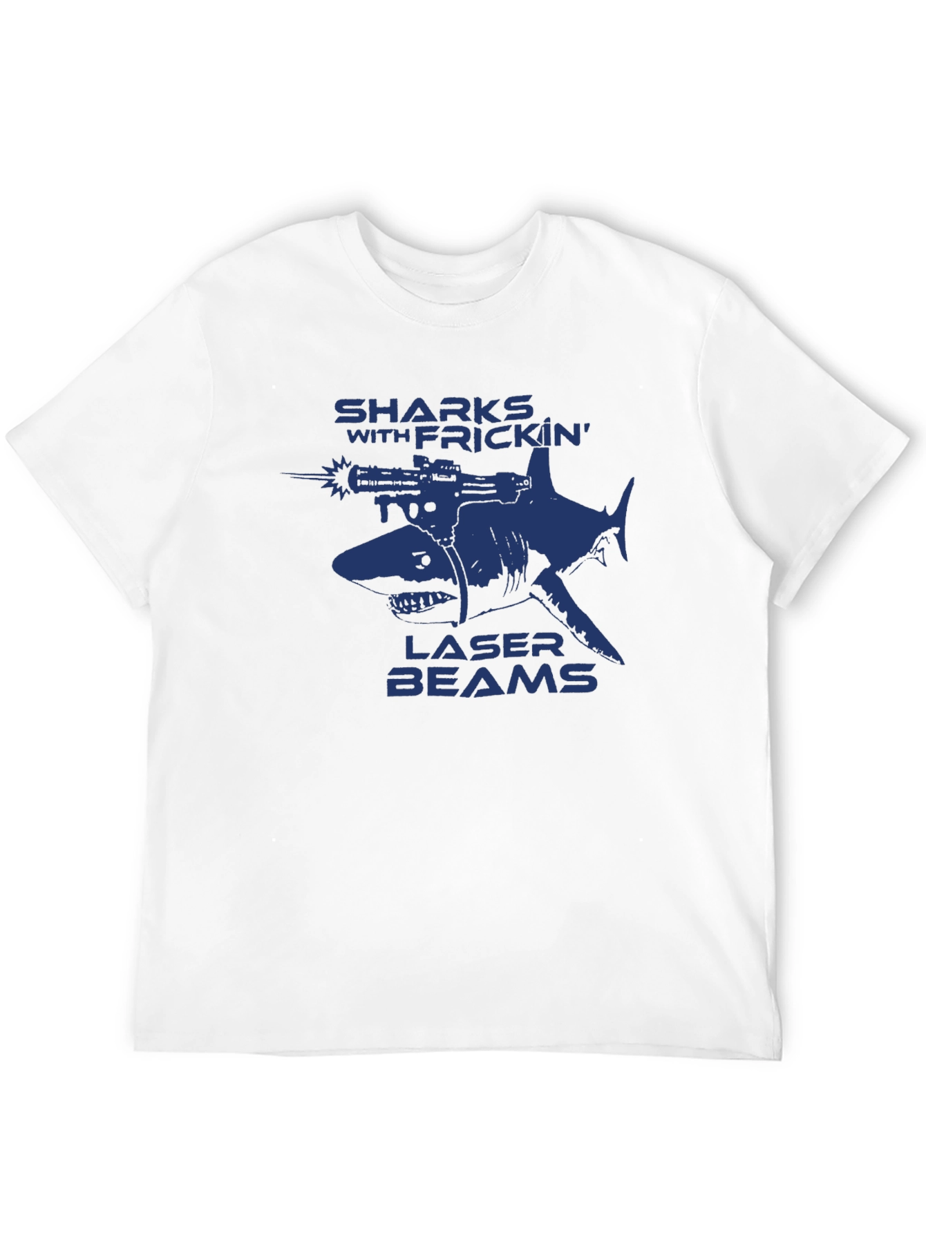 Black Sharks With Frickin' Laser Beams Graphic T-Shirt view 12