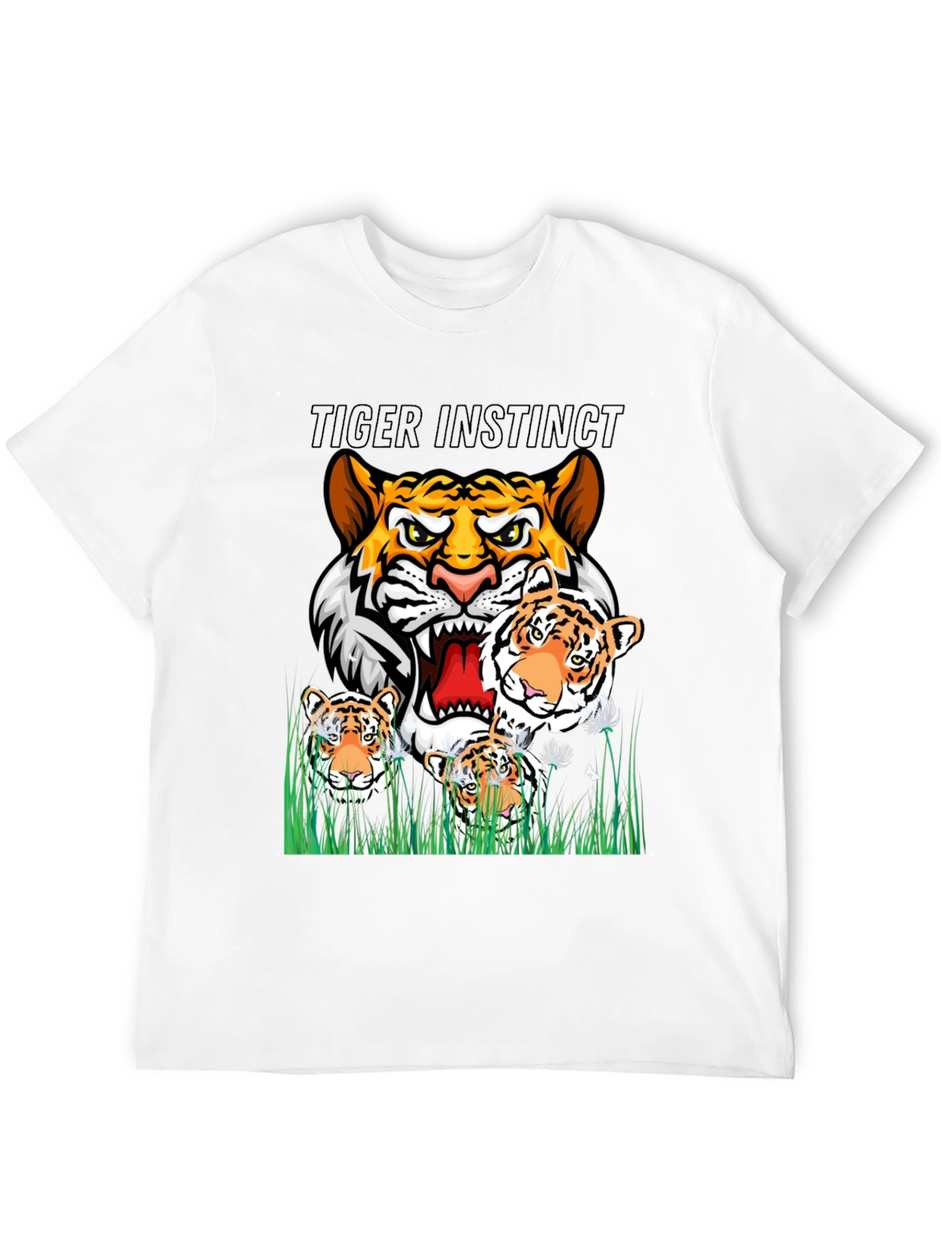 Black Tiger Instinct Black Graphic T-Shirt view 12