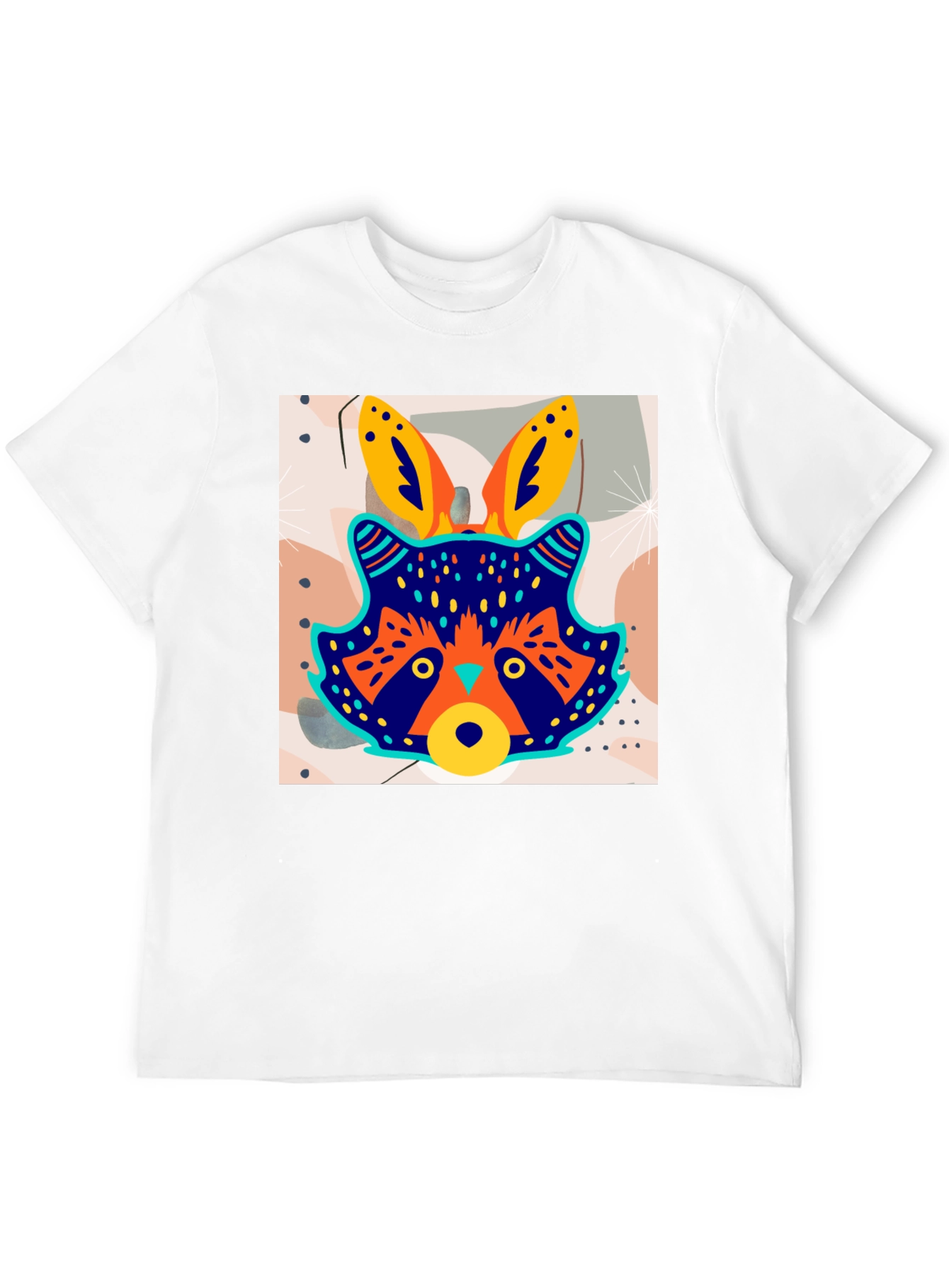 Black Funky Raccoon Graphic Tee - Stylish Men's Black T-Shirt view 12