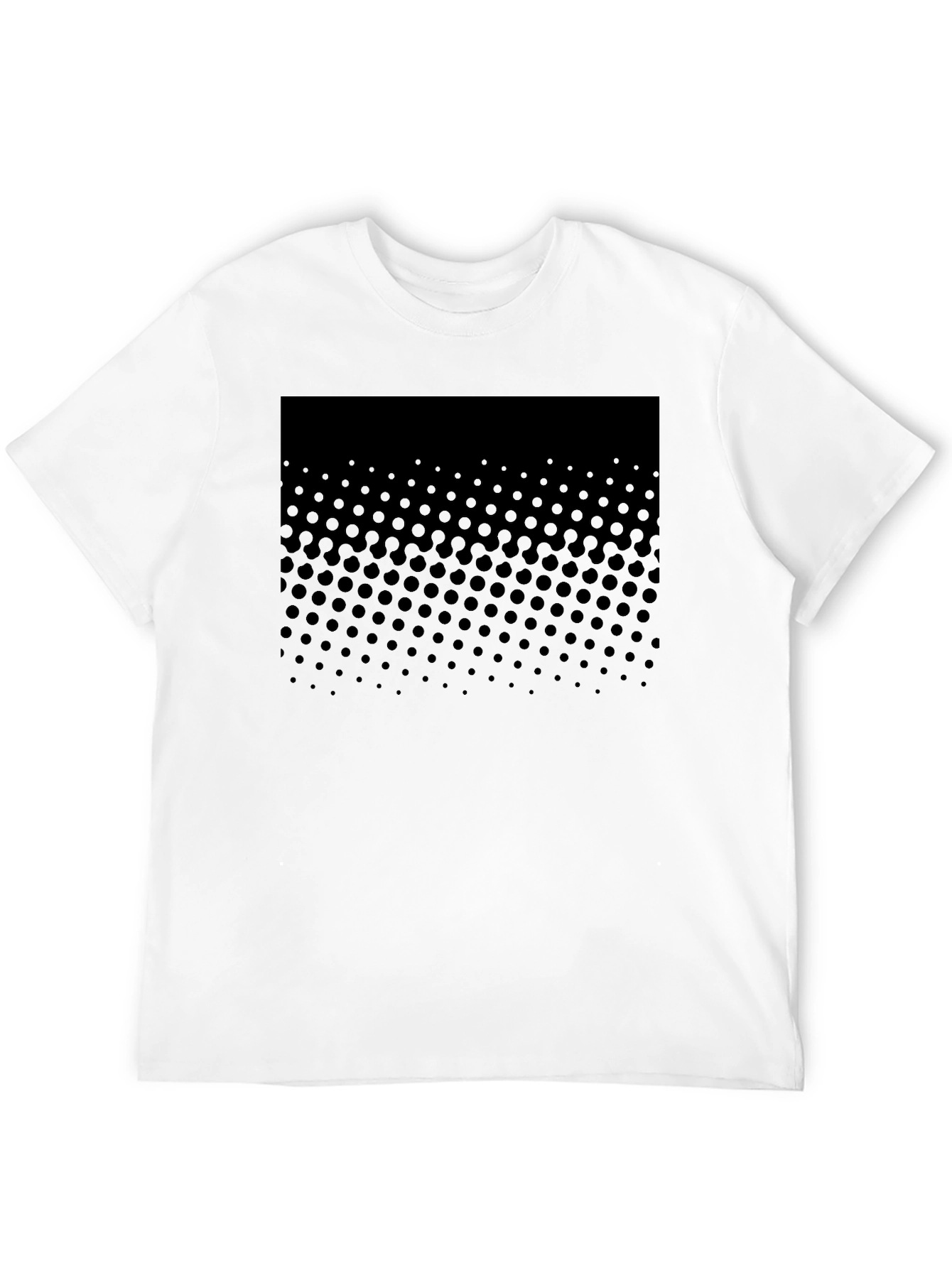 Black Modern Black Dotted Graphic Tee view 12