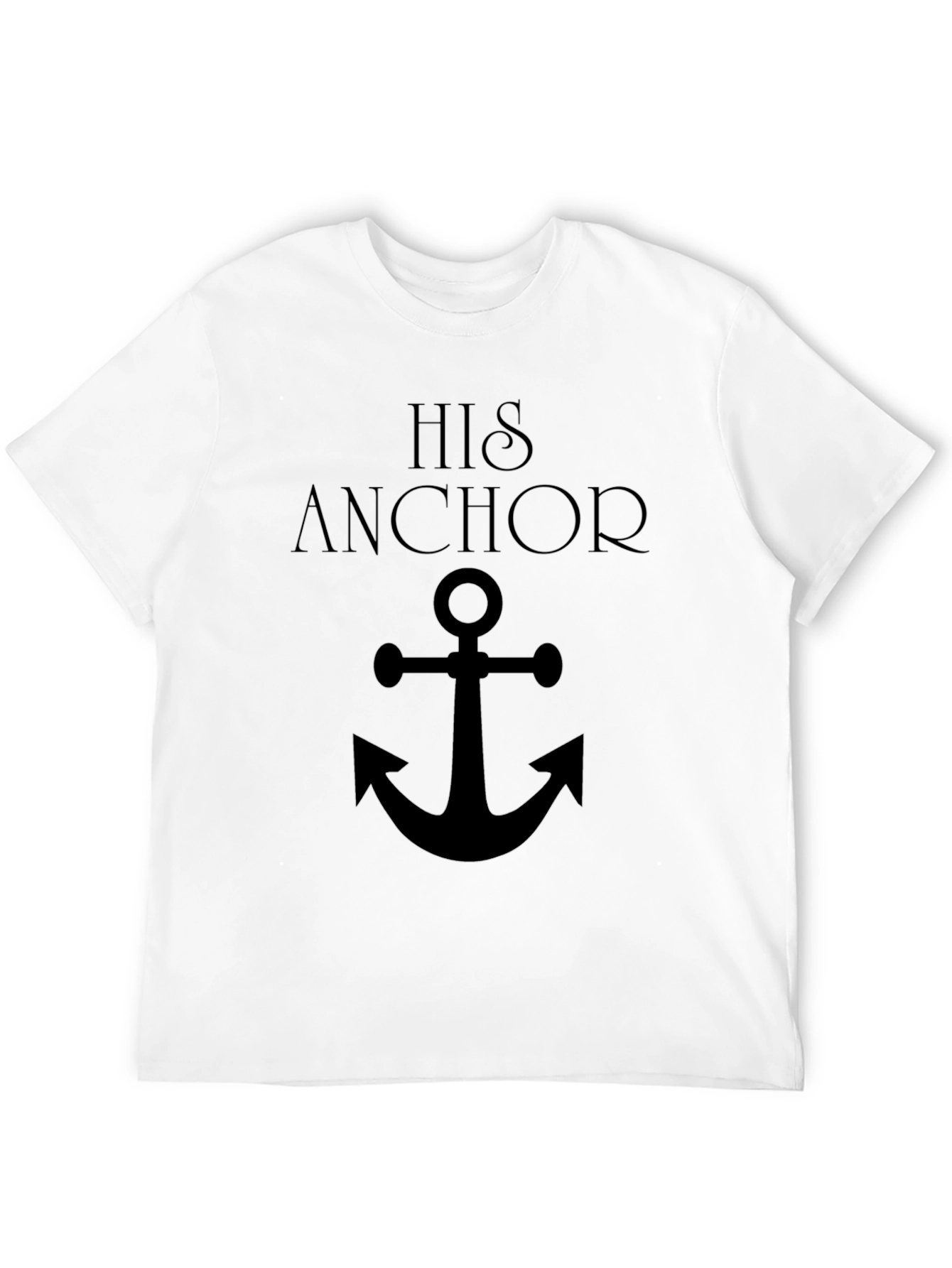 Black His Anchor Graphic Tee - Nautical Style view 12