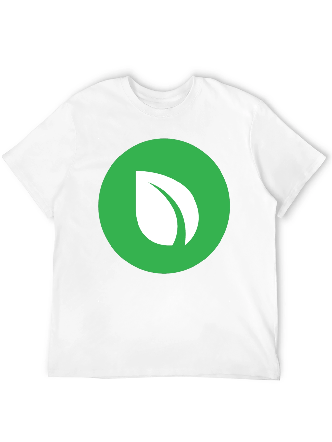 Black Green Leaf Logo Black T-Shirt view 12