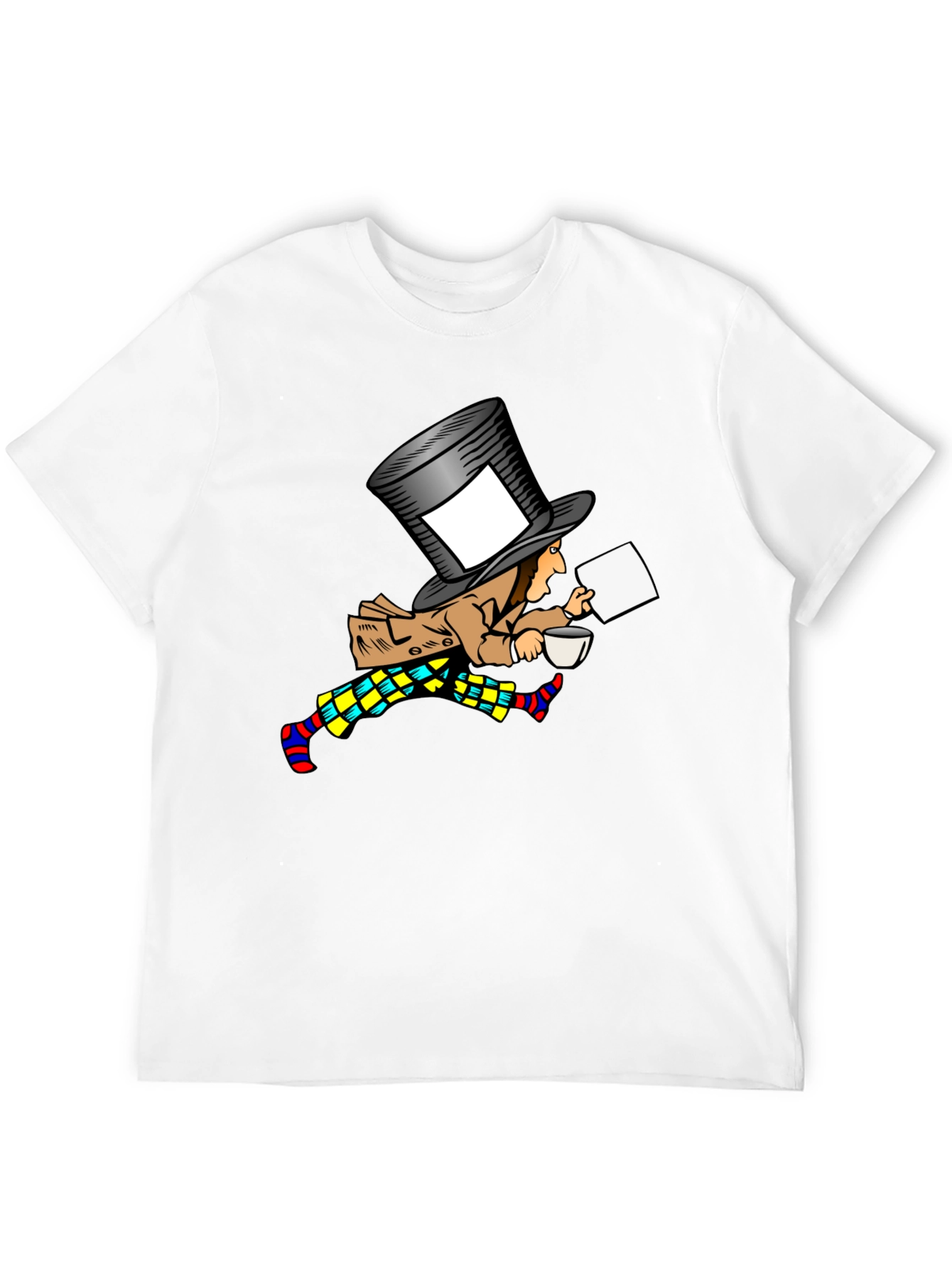 Black Mad Hatter Cartoon Graphic T-Shirt view 12