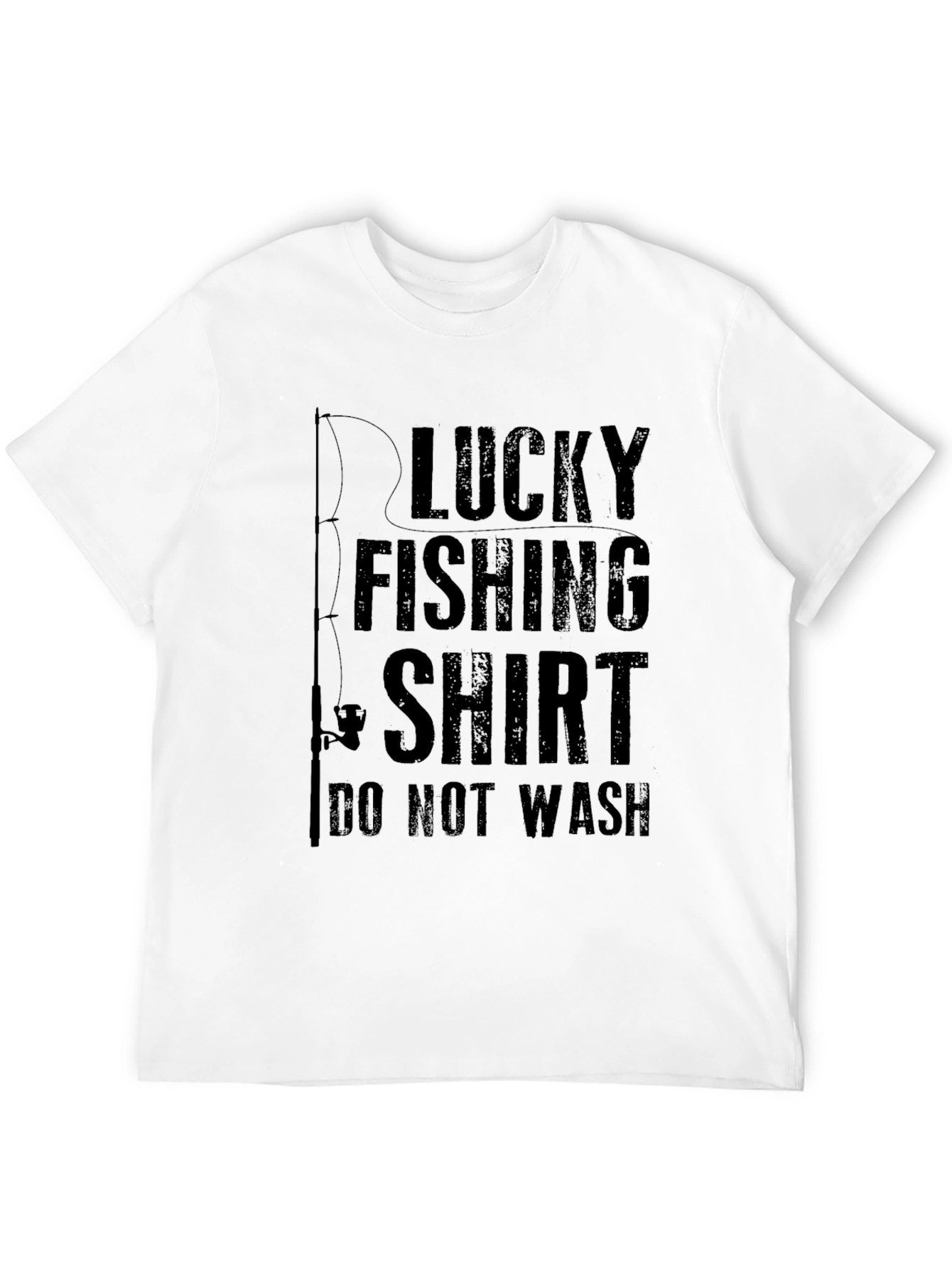 Black Lucky Fishing Shirt - Novelty Graphic Tee view 12