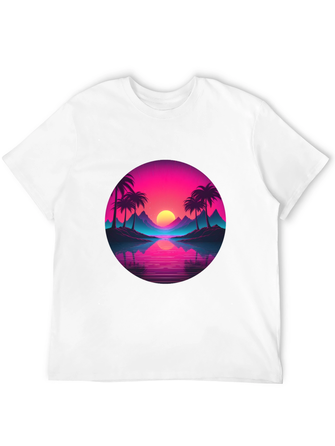 Black Retro Sunset Palm T-Shirt - Vibrant Graphic Tee view 12