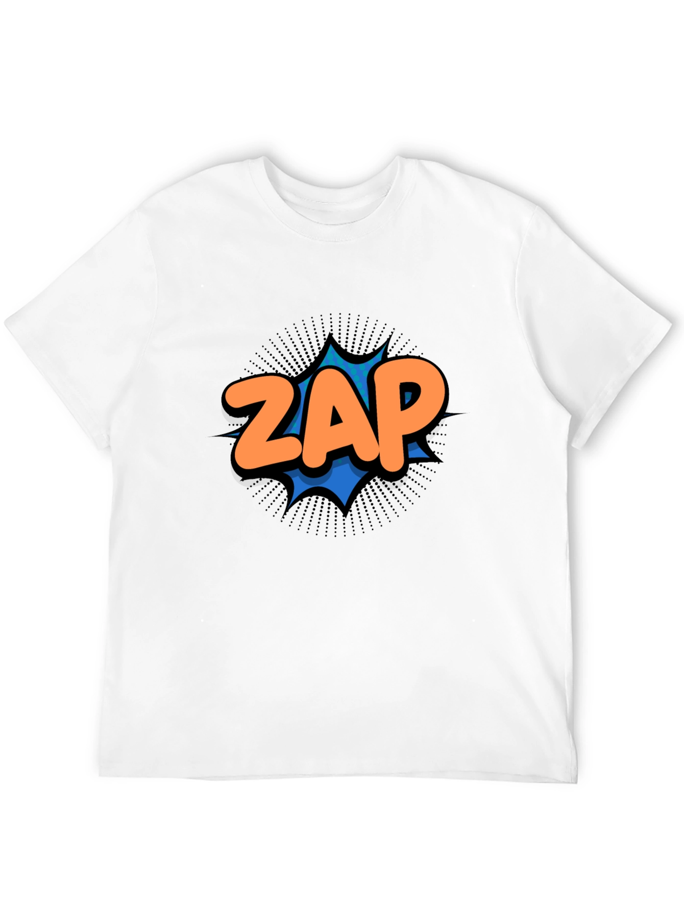 Black ZAP Comic Graphic T-Shirt - Black Cotton Tee view 12