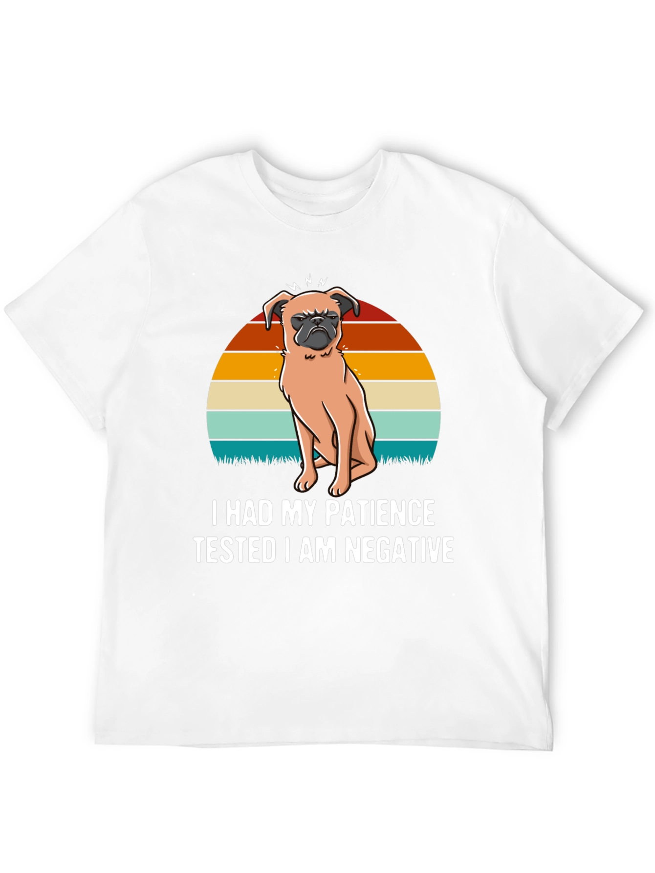 Black Patience Tested Negative Pug Graphic Tee view 12