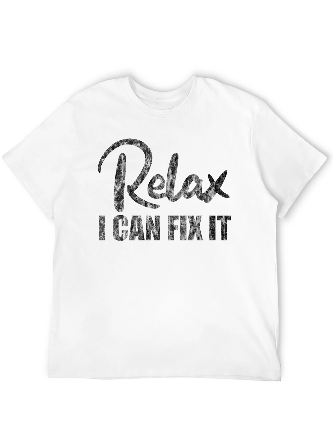 Black Relax I Can Fix It Graphic T-Shirt view 12