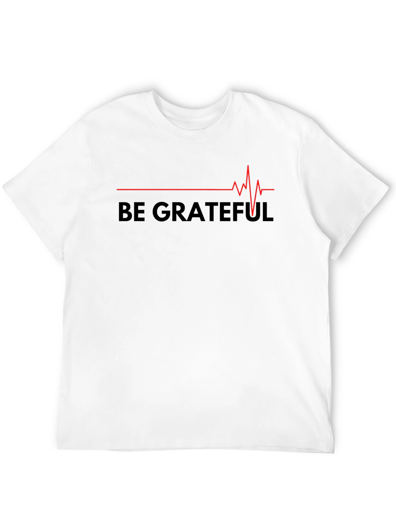 Black Be Grateful T-Shirt - Heartbeat Graphic view 12