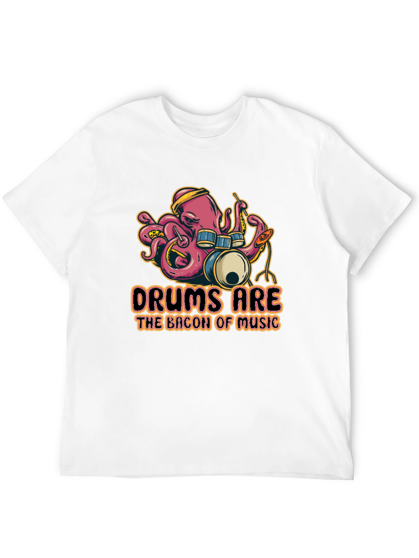 Black Drums Are The Bacon Of Music Funny T-Shirt view 12
