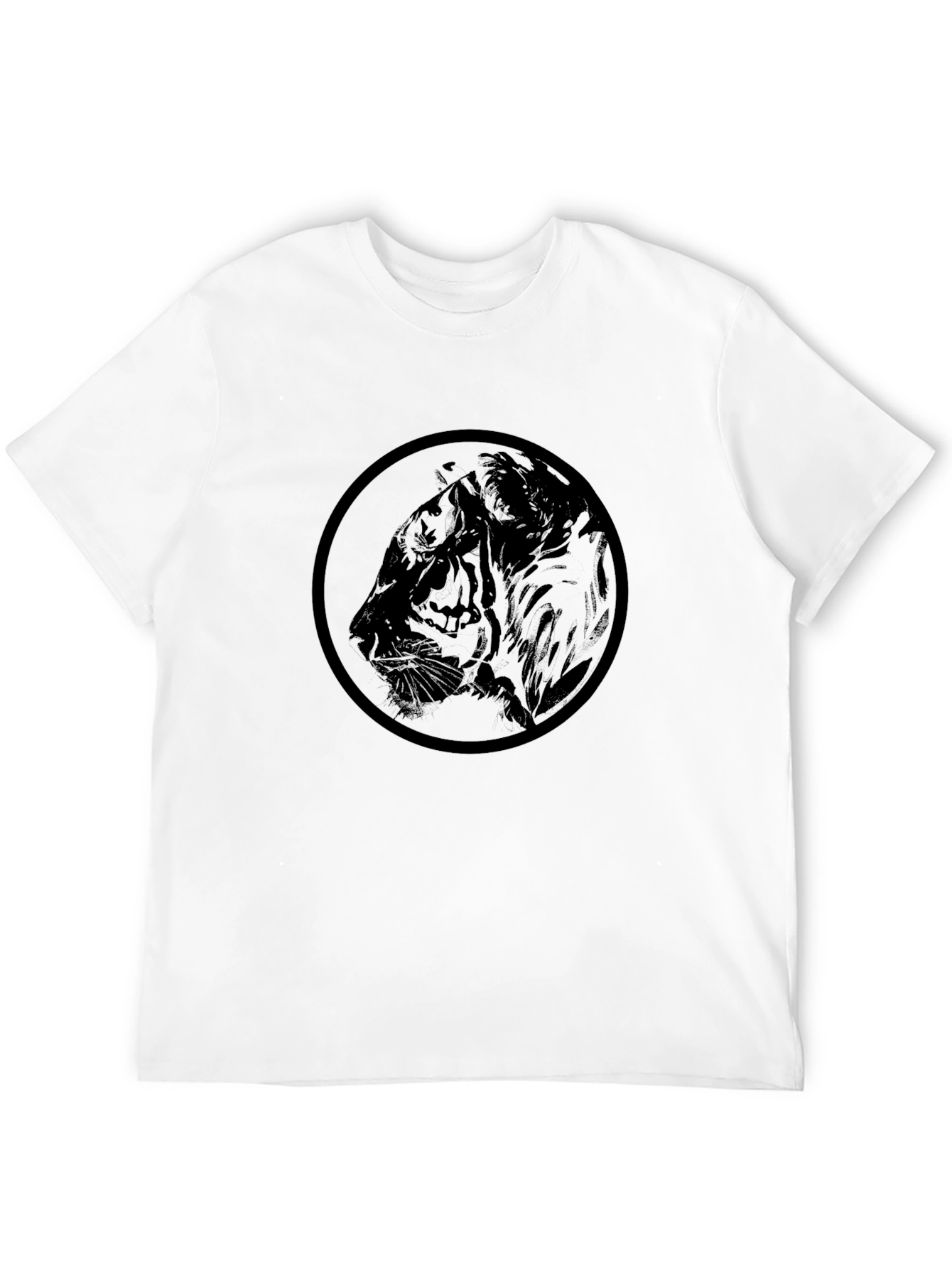 Black Black Tiger Graphic Tee - Men's Casual Shirt view 12