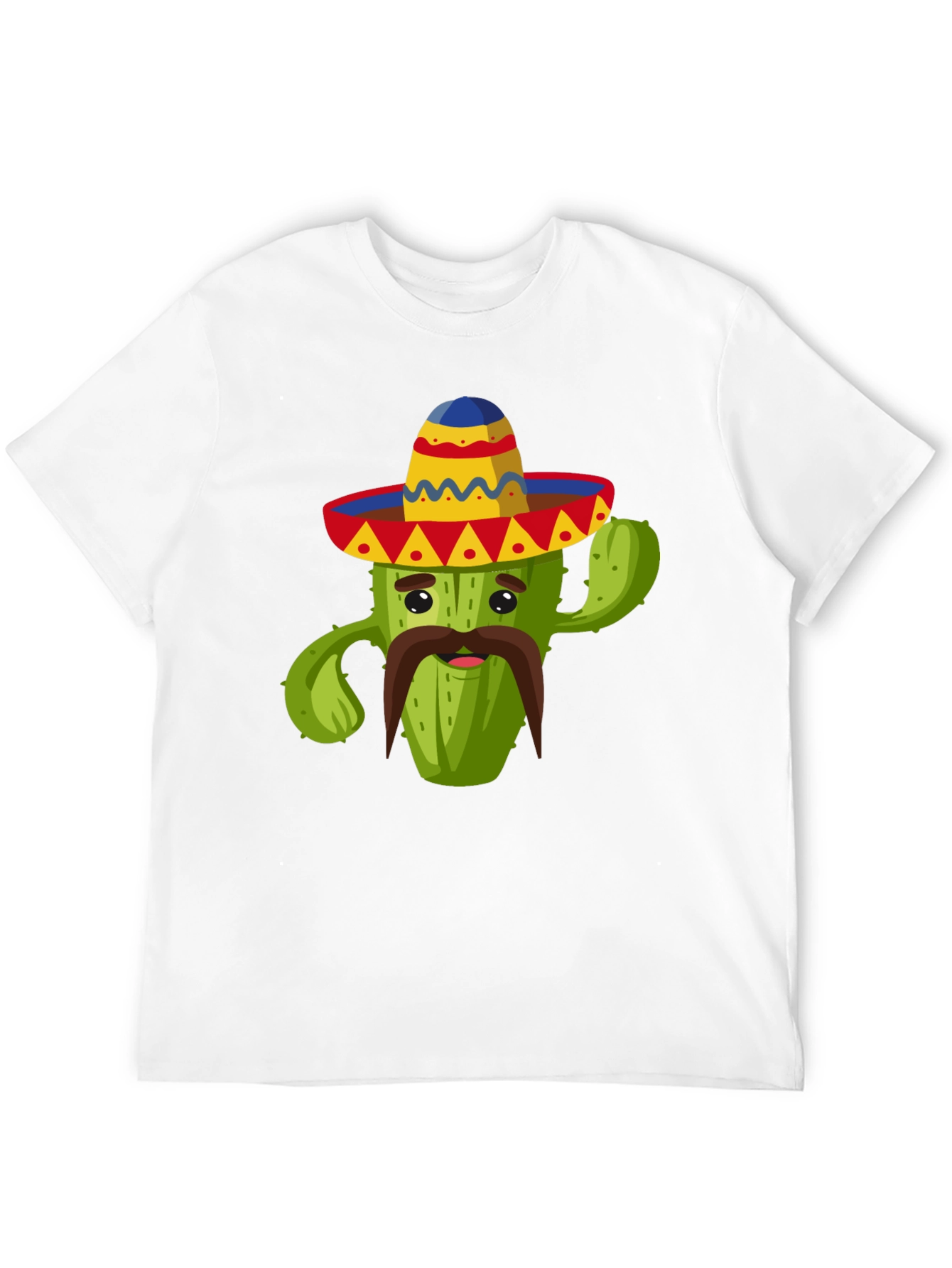 Black Cactus Sombrero Graphic Tee - Fun Cinco de Mayo Shirt view 12