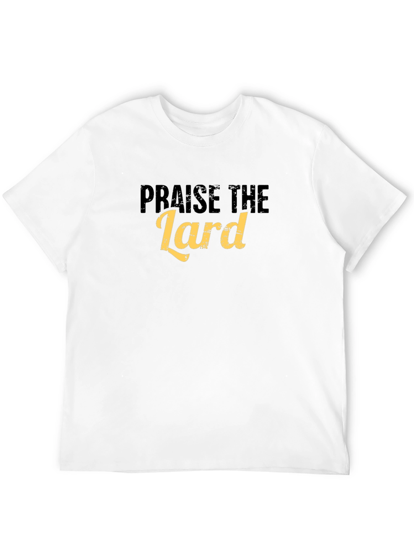 Black Praise The Lard Graphic T-Shirt - Black, Cotton view 12