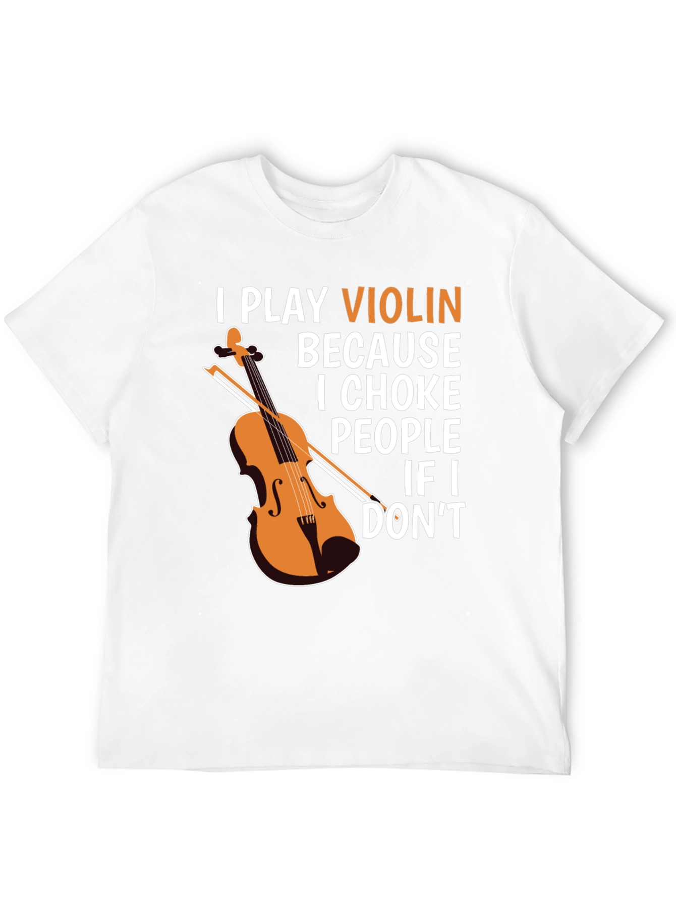 Black Violin Choke Funny Graphic Tee view 12