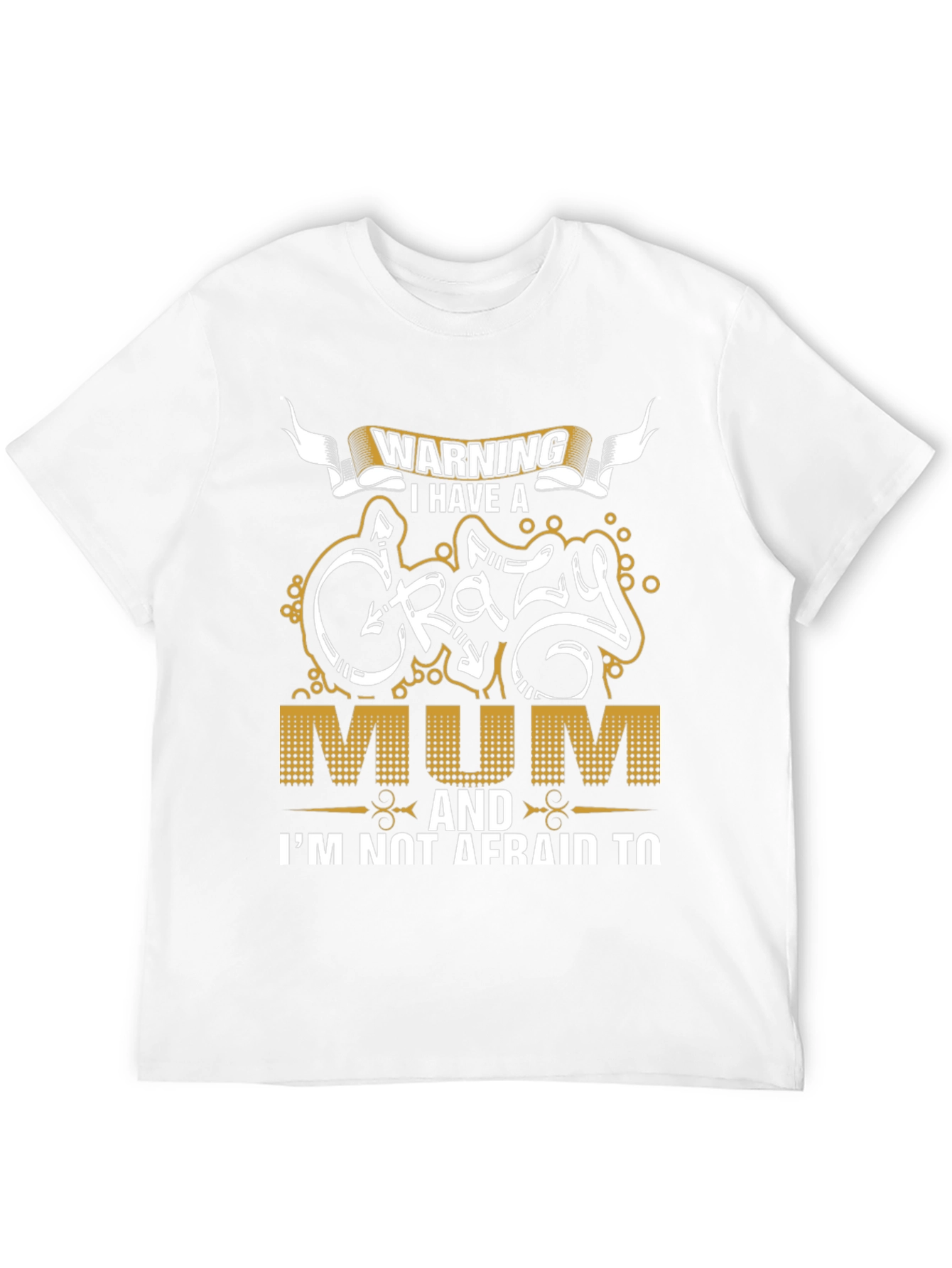 Black Warning Crazy Mum Graphic Tee view 12