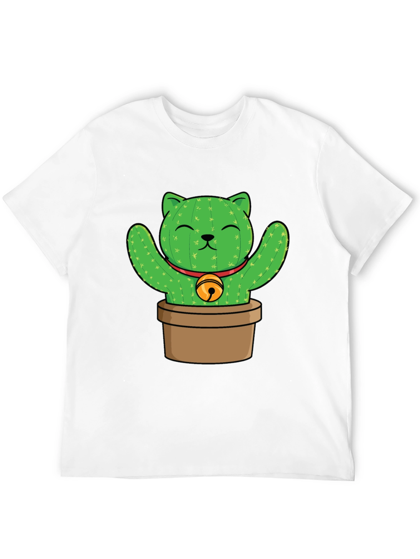 Black Cactus Cat T-Shirt - Funny Plant Lover Tee view 12