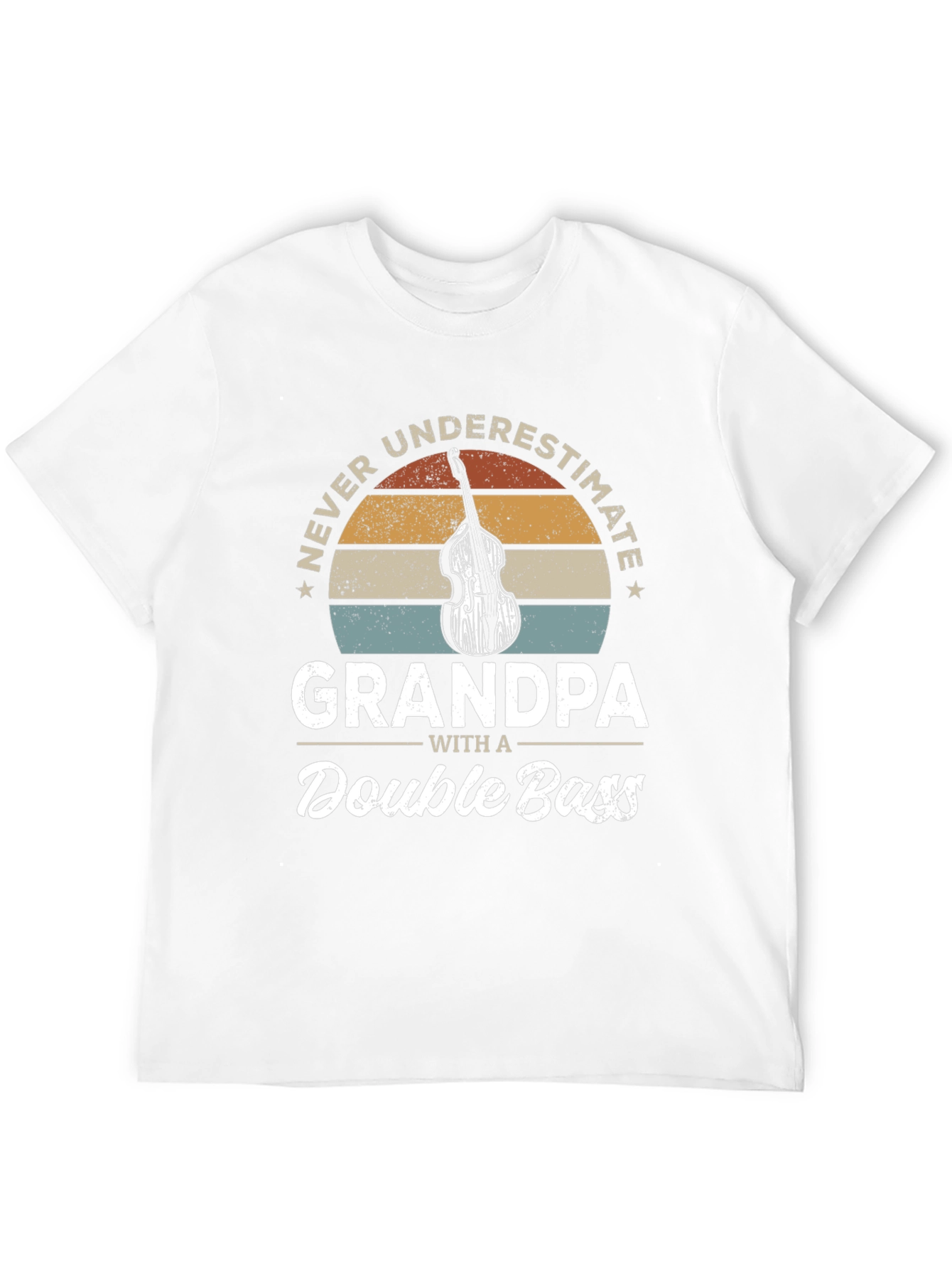 Black Grandpa Double Bass T-Shirt view 12